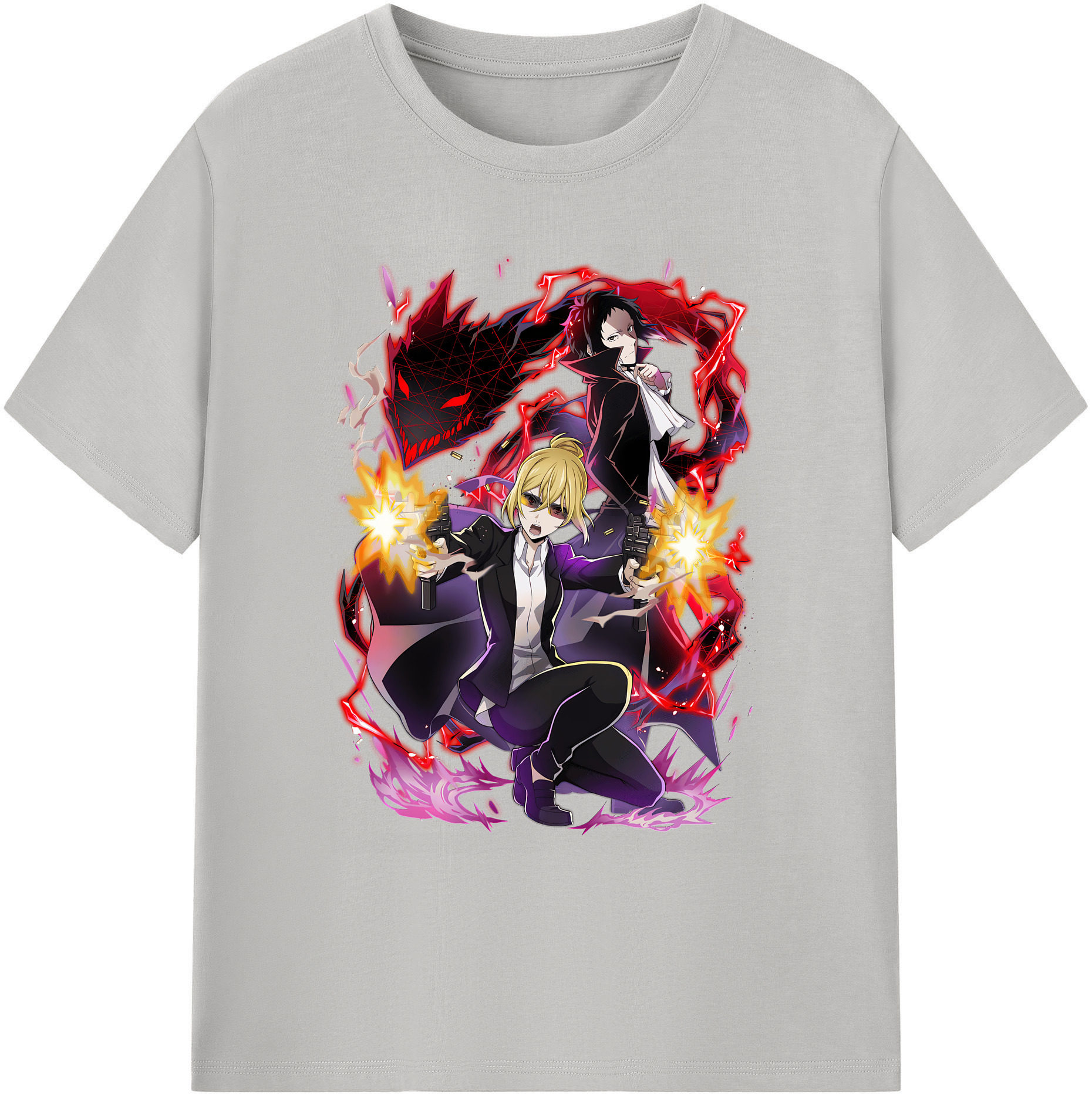 （画像用） 文豪ストレイドッグス Bungo Stray Dogs 綿100％ メンズ半袖Tシャツ｜肌触りやわらか＆通気性