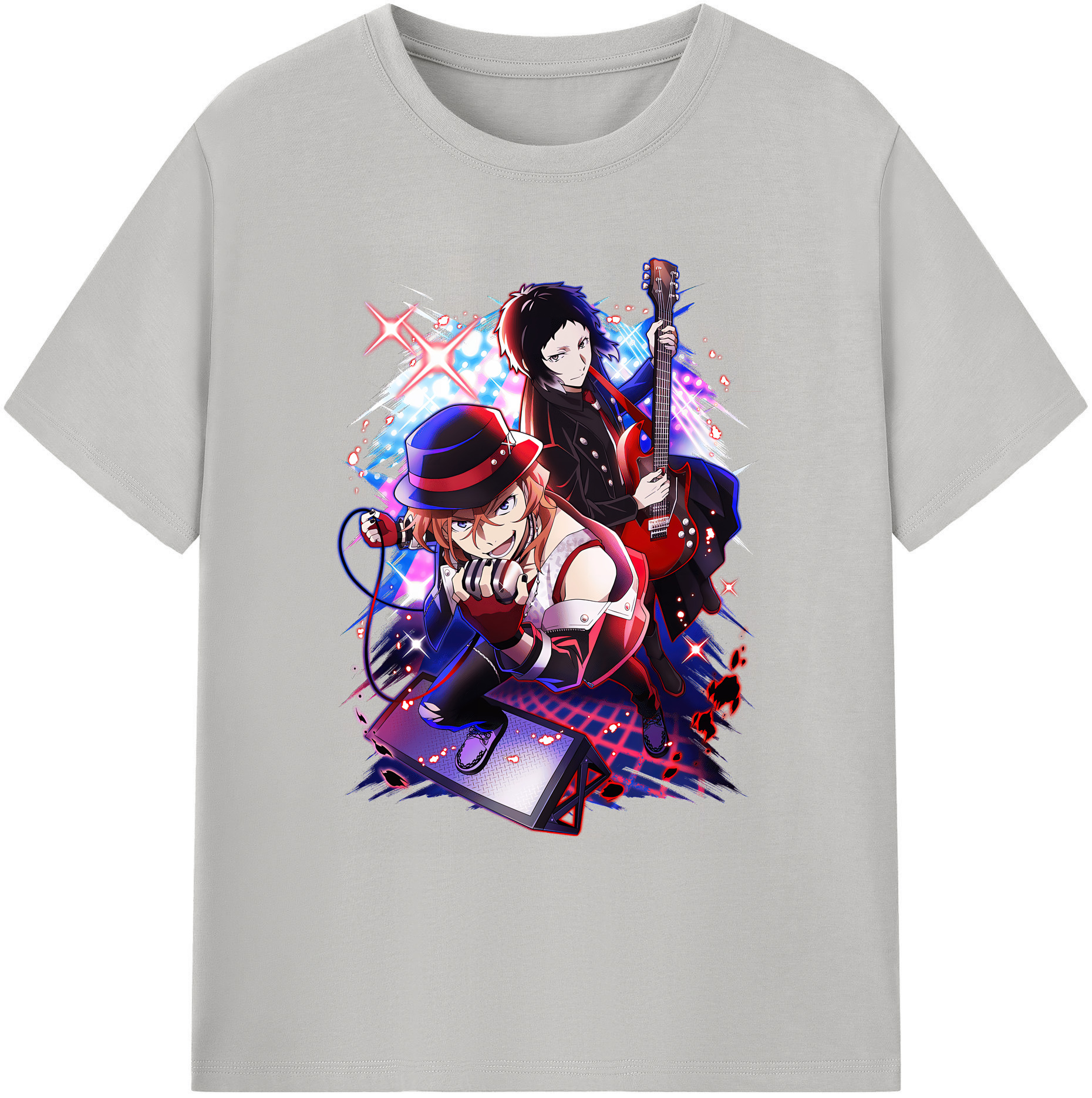 （画像用） 文豪ストレイドッグス Bungo Stray Dogs 綿100％ メンズ半袖Tシャツ｜肌触りやわらか＆通気性