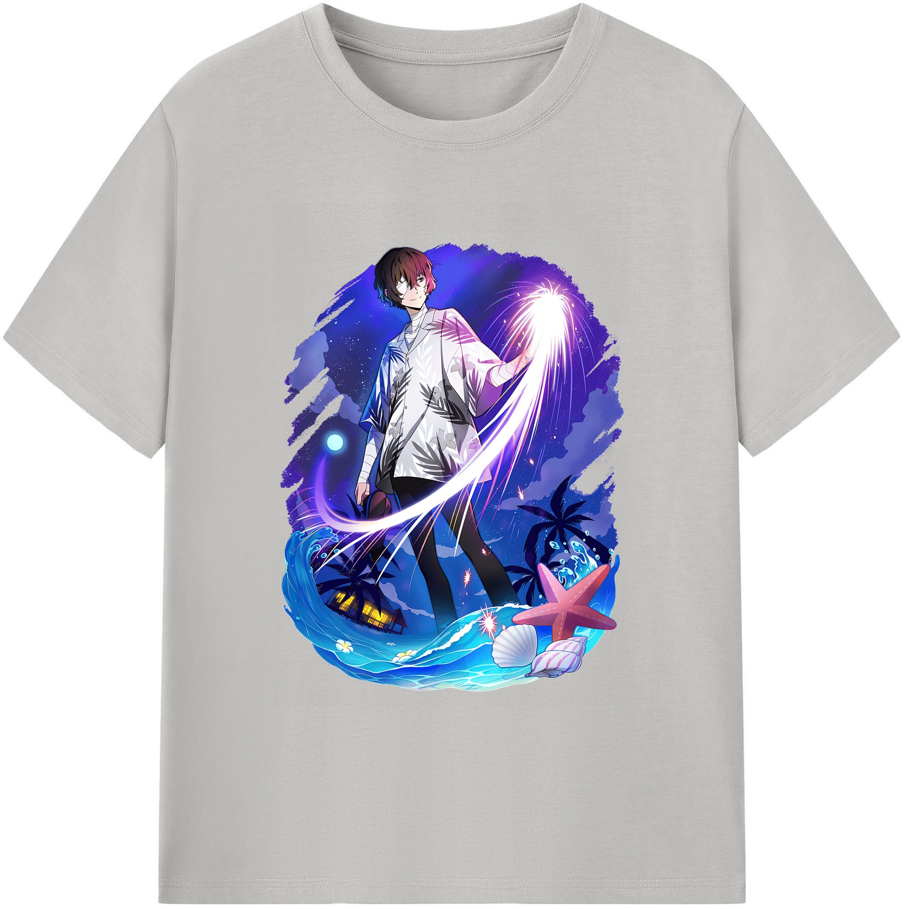 （画像用） 文豪ストレイドッグス Bungo Stray Dogs 綿100％ メンズ半袖Tシャツ｜肌触りやわらか＆通気性
