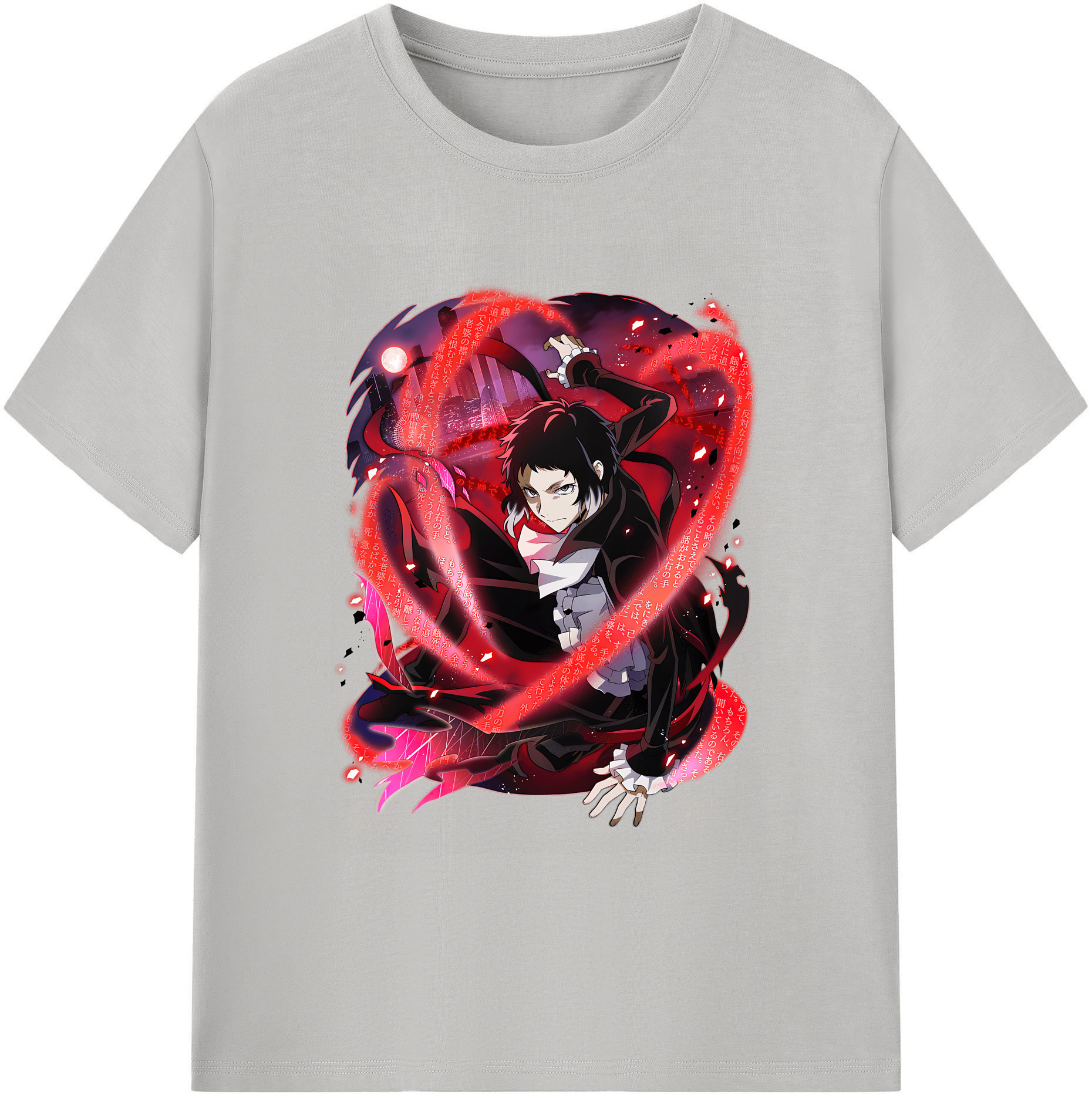 （画像用） 文豪ストレイドッグス Bungo Stray Dogs 綿100％ メンズ半袖Tシャツ｜肌触りやわらか＆通気性