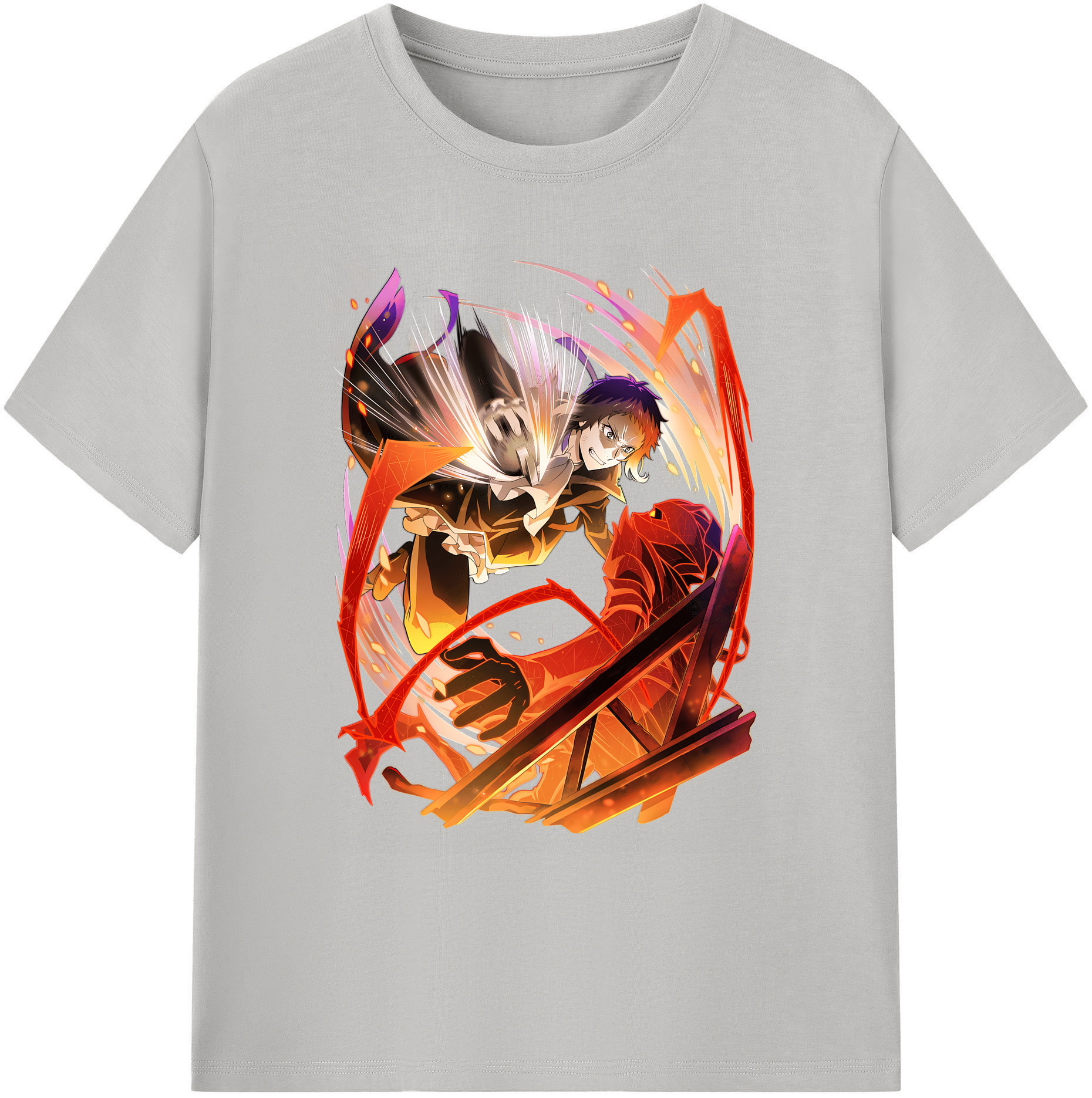 （画像用） 文豪ストレイドッグス Bungo Stray Dogs 綿100％ メンズ半袖Tシャツ｜肌触りやわらか＆通気性