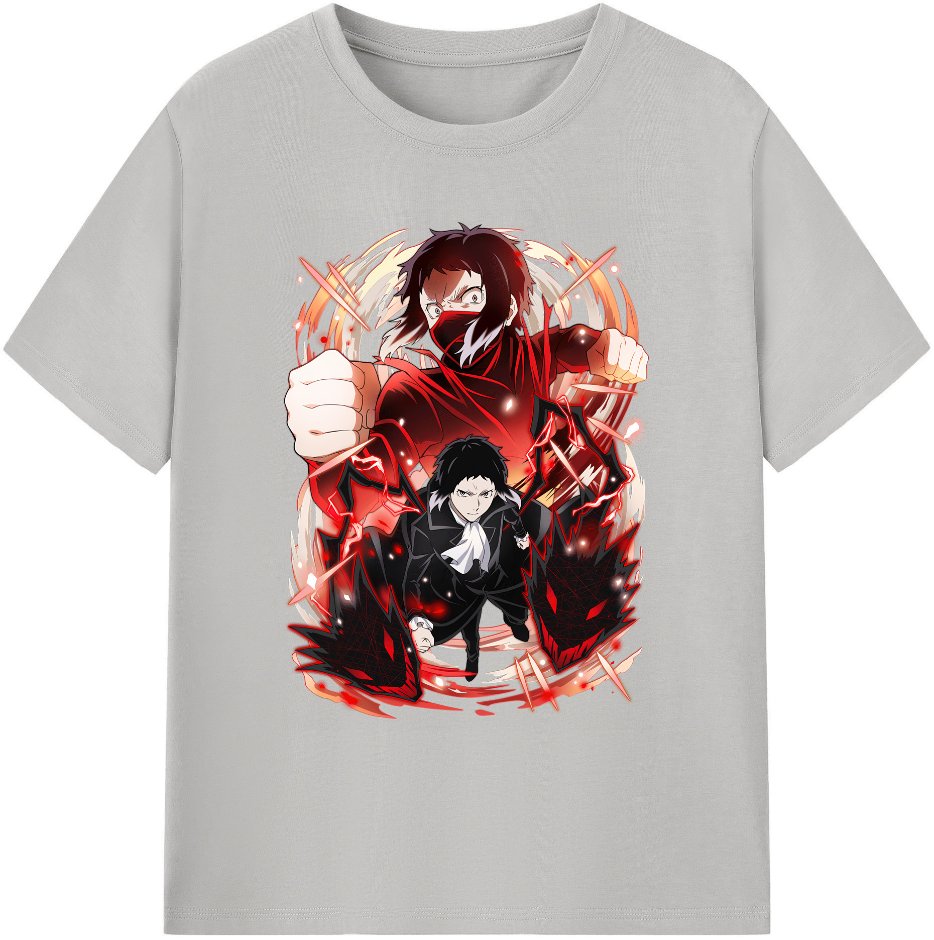 （画像用） 文豪ストレイドッグス Bungo Stray Dogs 綿100％ メンズ半袖Tシャツ｜肌触りやわらか＆通気性