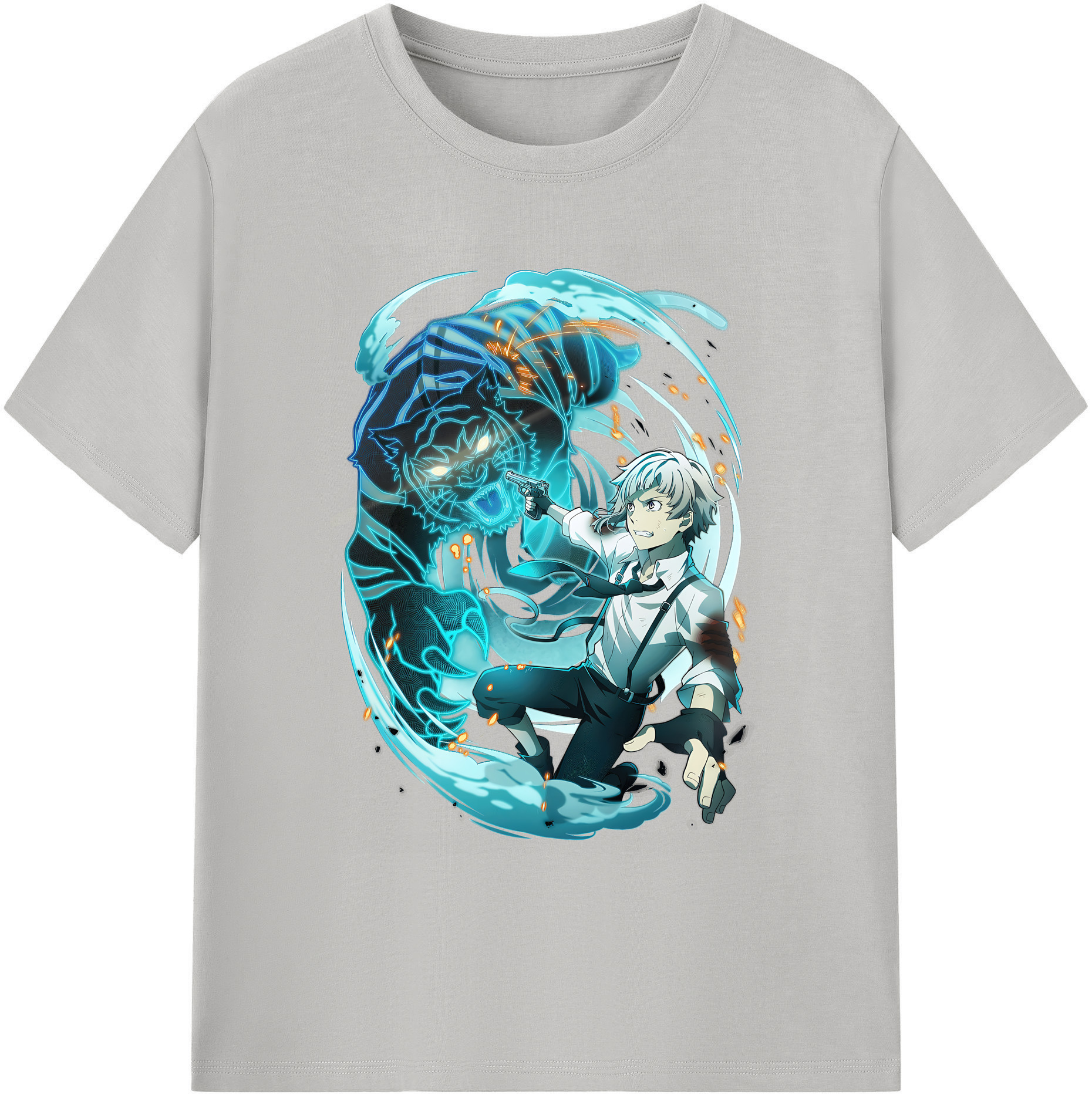 （画像用） 文豪ストレイドッグス Bungo Stray Dogs 綿100％ メンズ半袖Tシャツ｜肌触りやわらか＆通気性