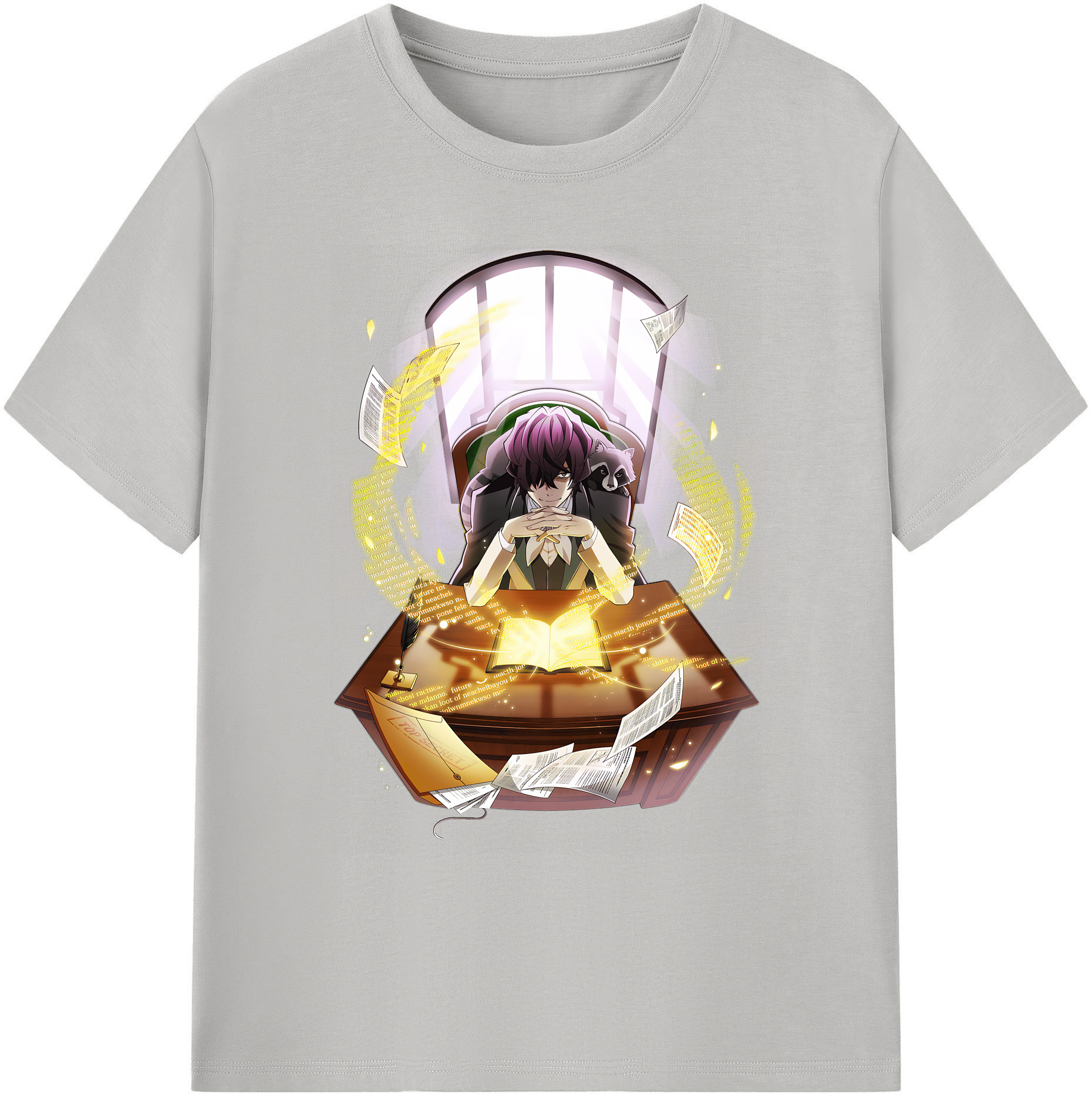 （画像用） 文豪ストレイドッグス Bungo Stray Dogs 綿100％ メンズ半袖Tシャツ｜肌触りやわらか＆通気性