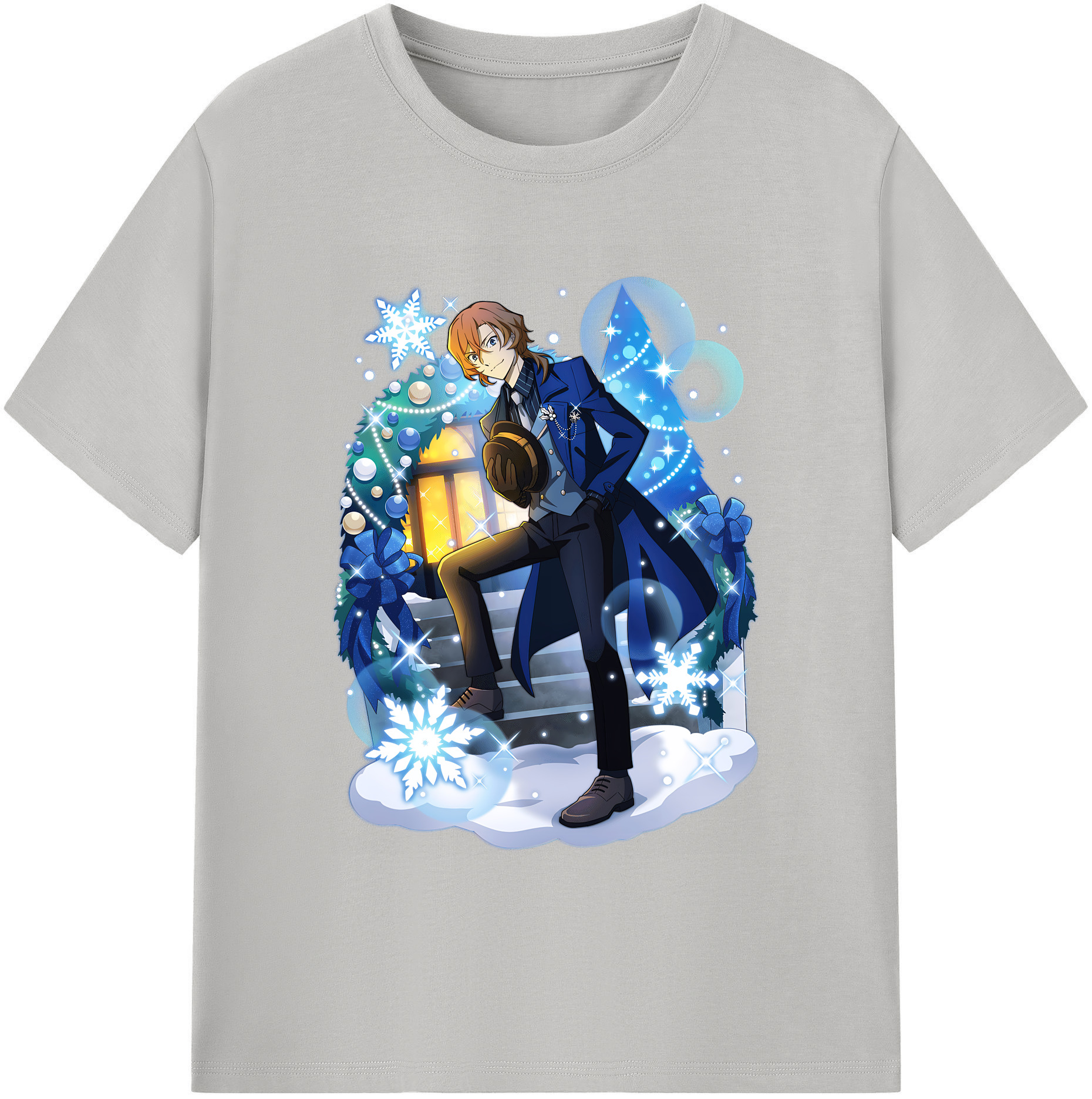 （画像用） 文豪ストレイドッグス Bungo Stray Dogs 綿100％ メンズ半袖Tシャツ｜肌触りやわらか＆通気性