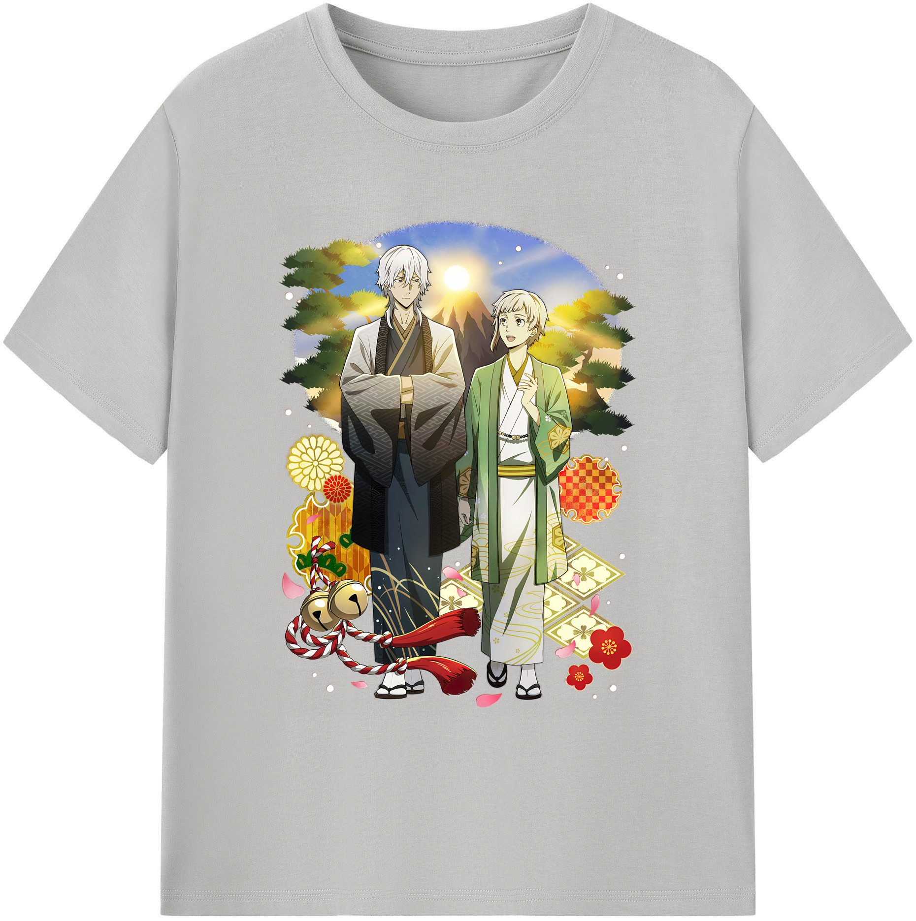 （画像用） 文豪ストレイドッグス Bungo Stray Dogs 綿100％ メンズ半袖Tシャツ｜肌触りやわらか＆通気性