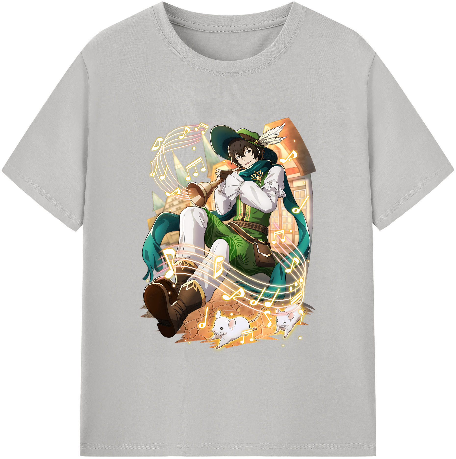 （画像用） 文豪ストレイドッグス Bungo Stray Dogs 綿100％ メンズ半袖Tシャツ｜肌触りやわらか＆通気性