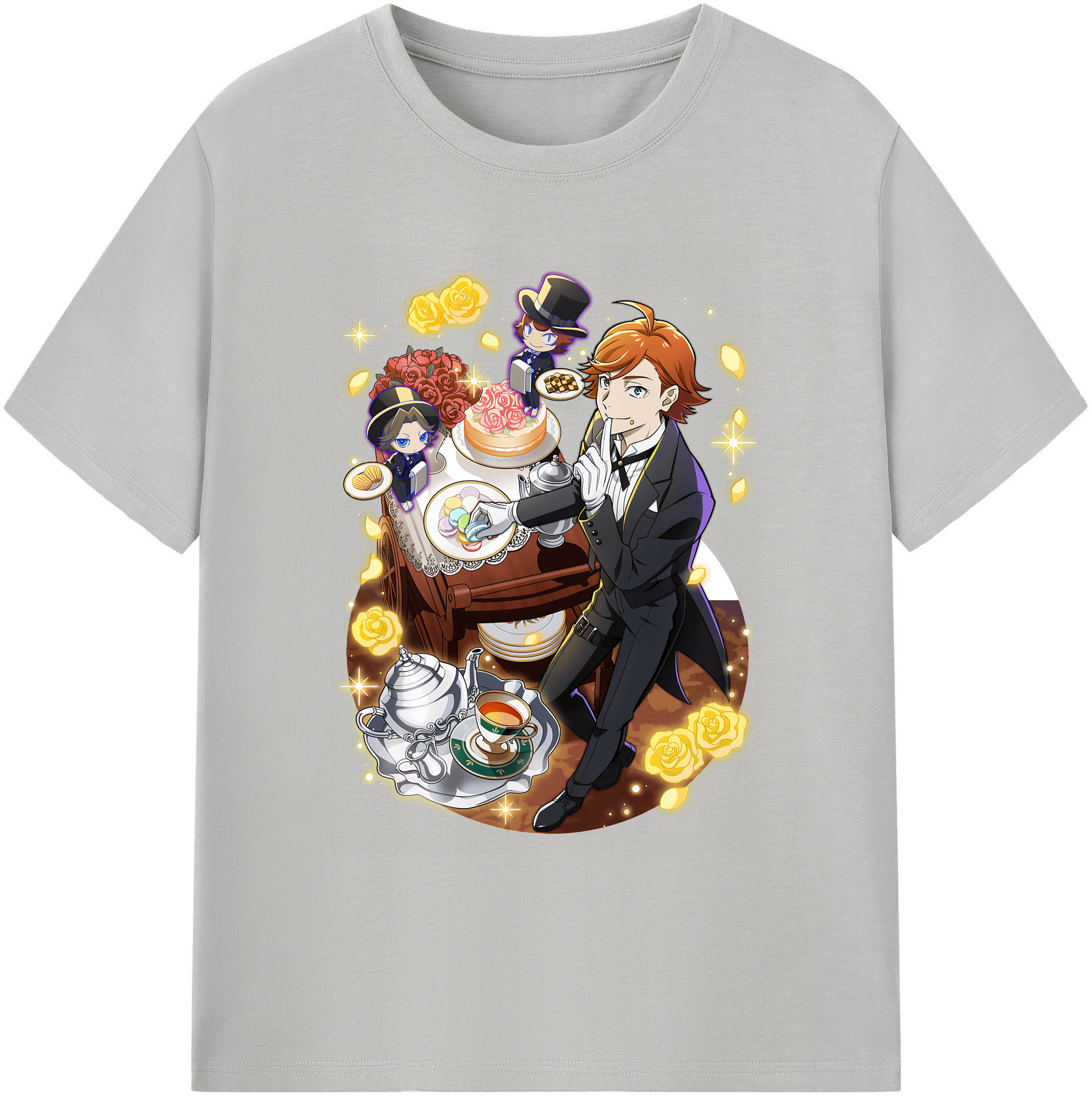 （画像用） 文豪ストレイドッグス Bungo Stray Dogs 綿100％ メンズ半袖Tシャツ｜肌触りやわらか＆通気性