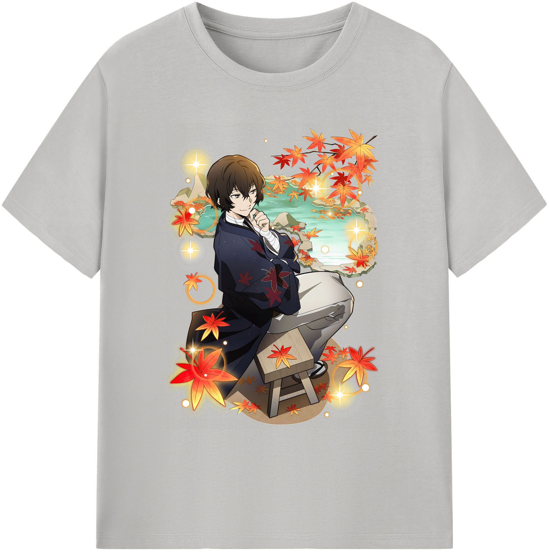 （画像用） 文豪ストレイドッグス Bungo Stray Dogs 綿100％ メンズ半袖Tシャツ｜肌触りやわらか＆通気性