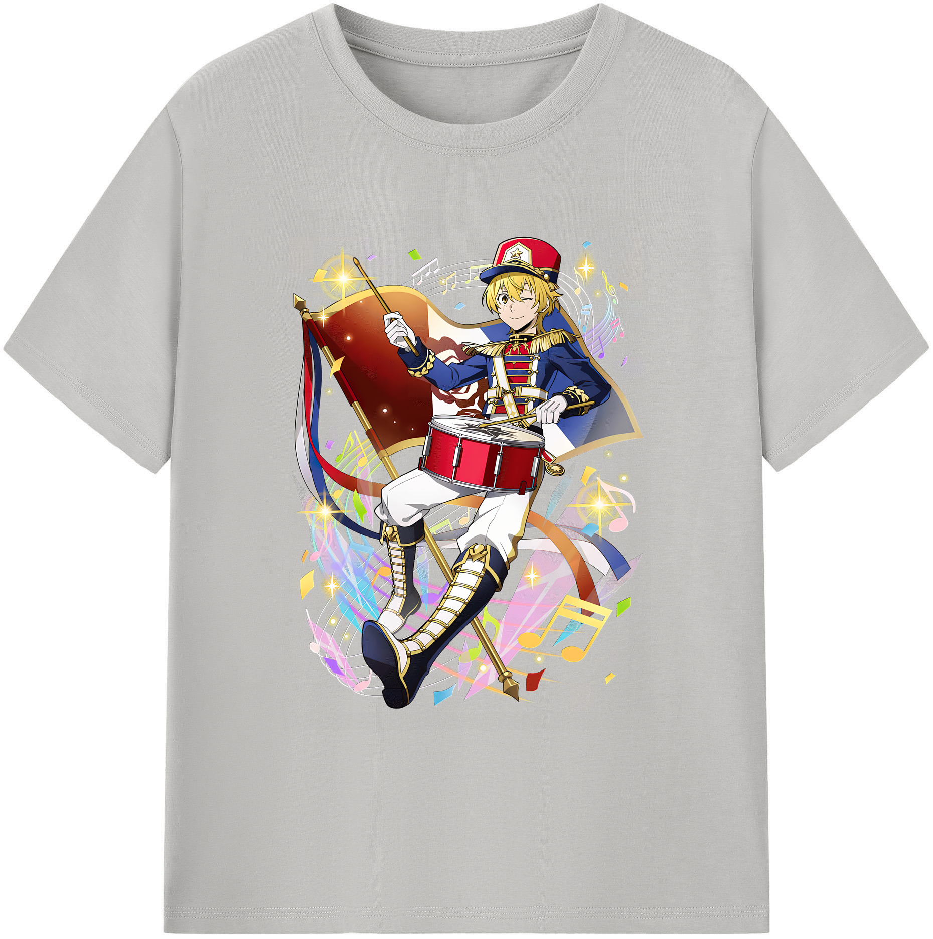 （画像用） 文豪ストレイドッグス Bungo Stray Dogs 綿100％ メンズ半袖Tシャツ｜肌触りやわらか＆通気性