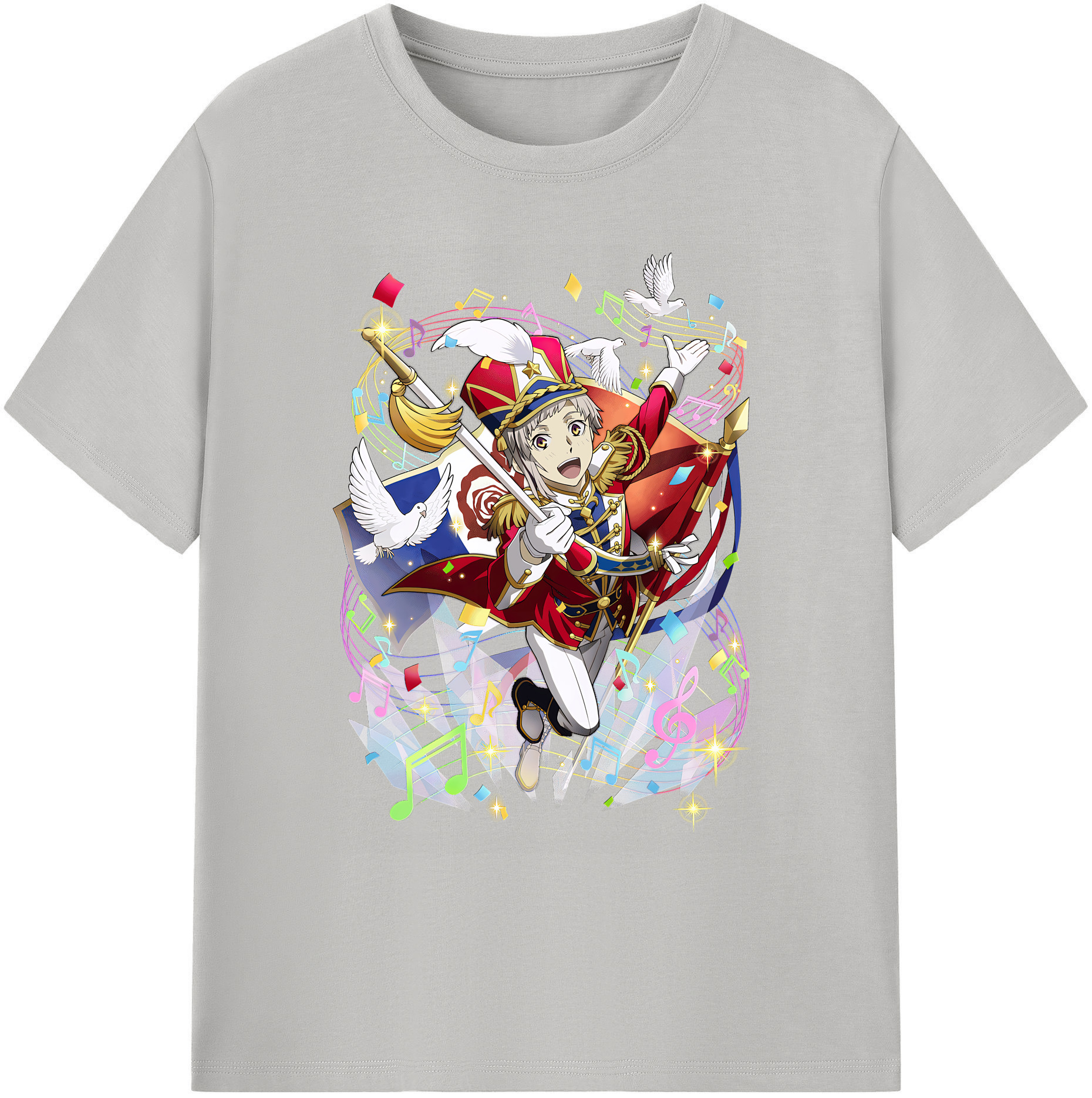 （画像用） 文豪ストレイドッグス Bungo Stray Dogs 綿100％ メンズ半袖Tシャツ｜肌触りやわらか＆通気性