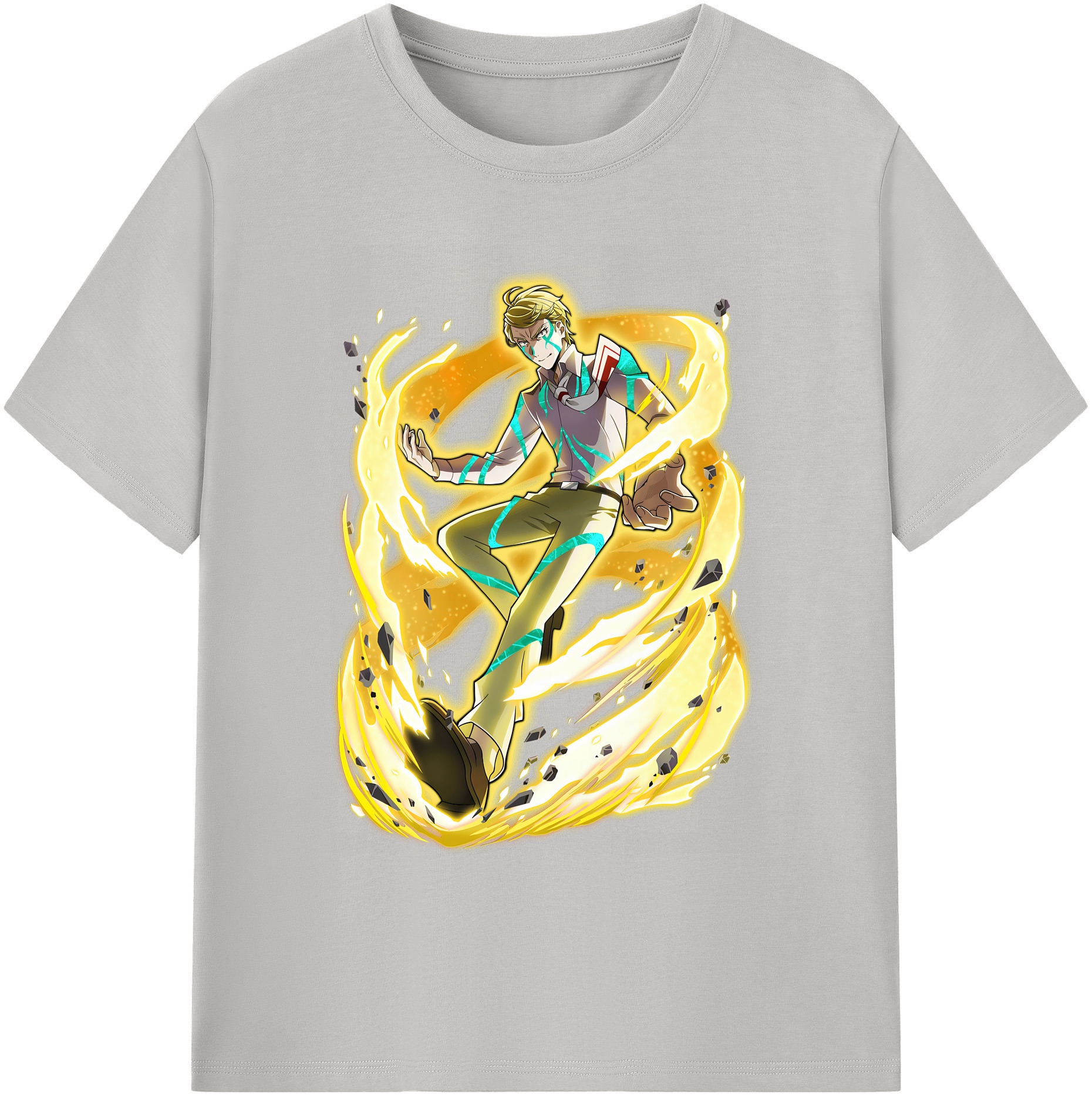 （画像用） 文豪ストレイドッグス Bungo Stray Dogs 綿100％ メンズ半袖Tシャツ｜肌触りやわらか＆通気性