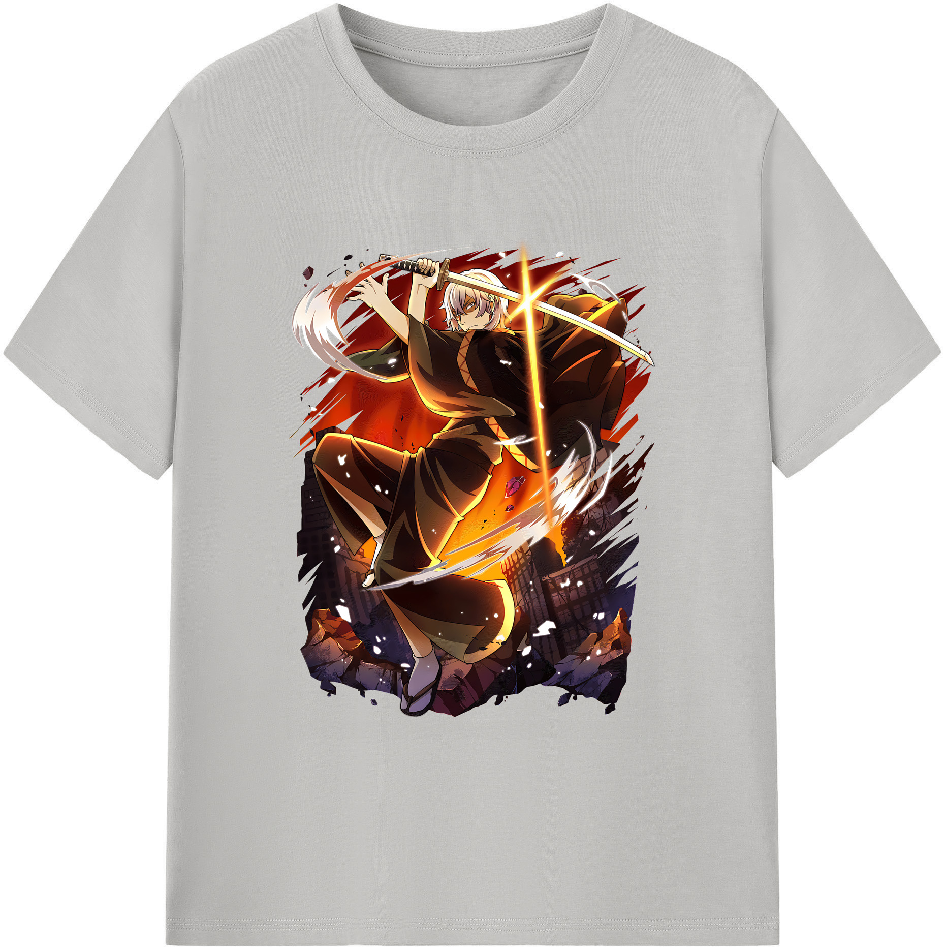 （画像用） 文豪ストレイドッグス Bungo Stray Dogs 綿100％ メンズ半袖Tシャツ｜肌触りやわらか＆通気性