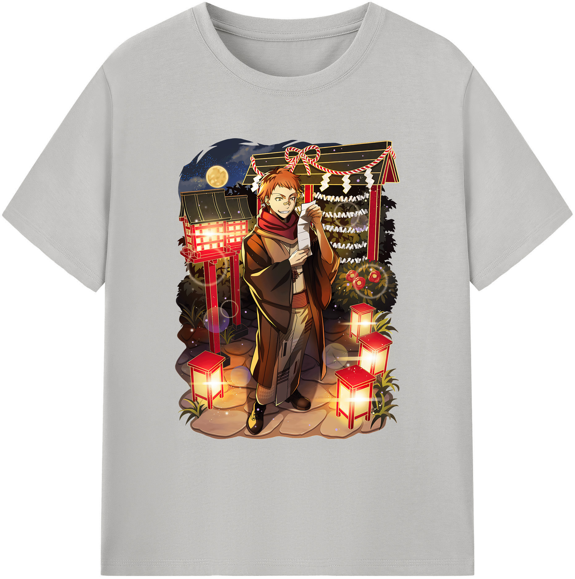 （画像用） 文豪ストレイドッグス Bungo Stray Dogs 綿100％ メンズ半袖Tシャツ｜肌触りやわらか＆通気性