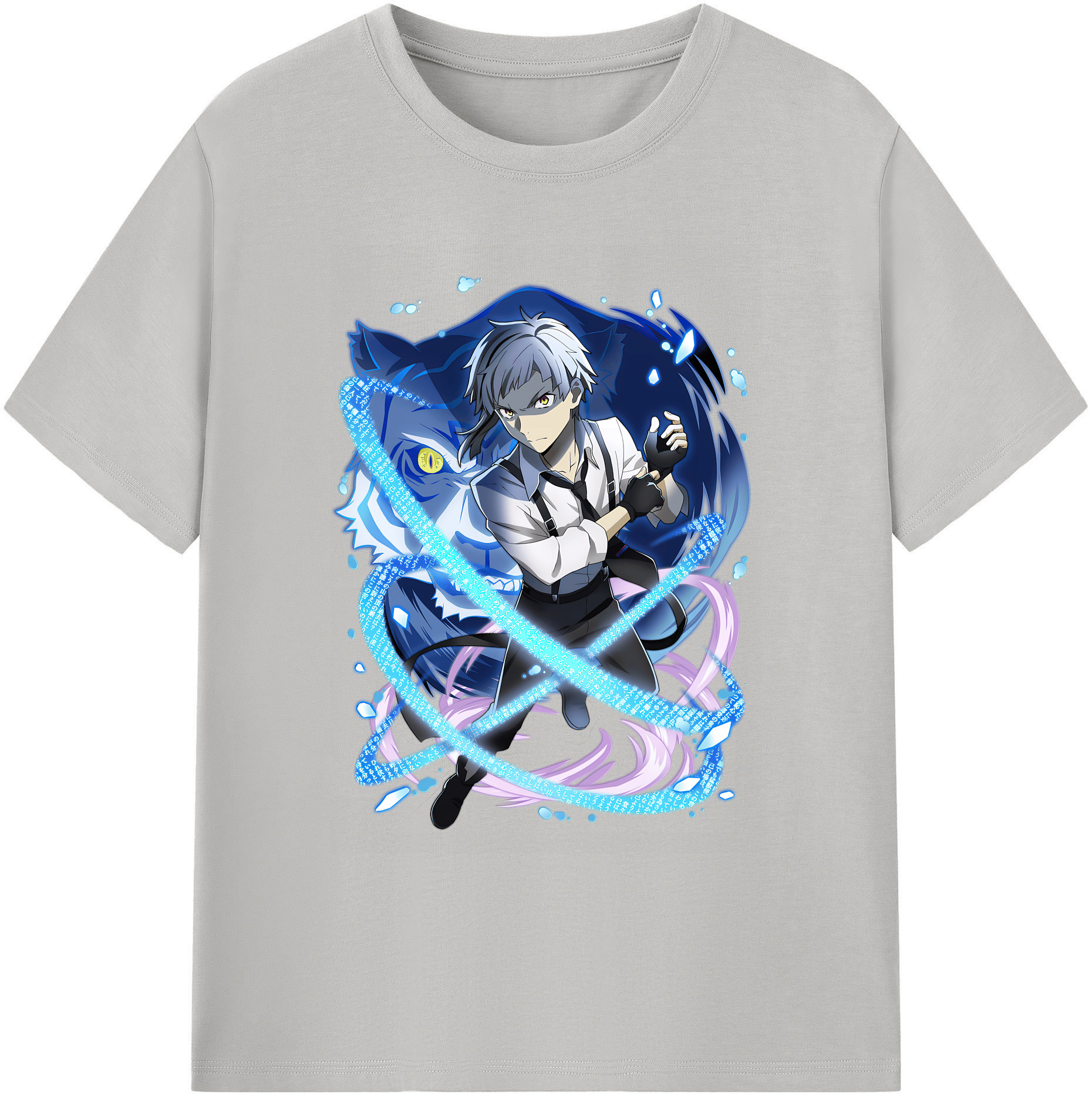 （画像用） 文豪ストレイドッグス Bungo Stray Dogs 綿100％ メンズ半袖Tシャツ｜肌触りやわらか＆通気性