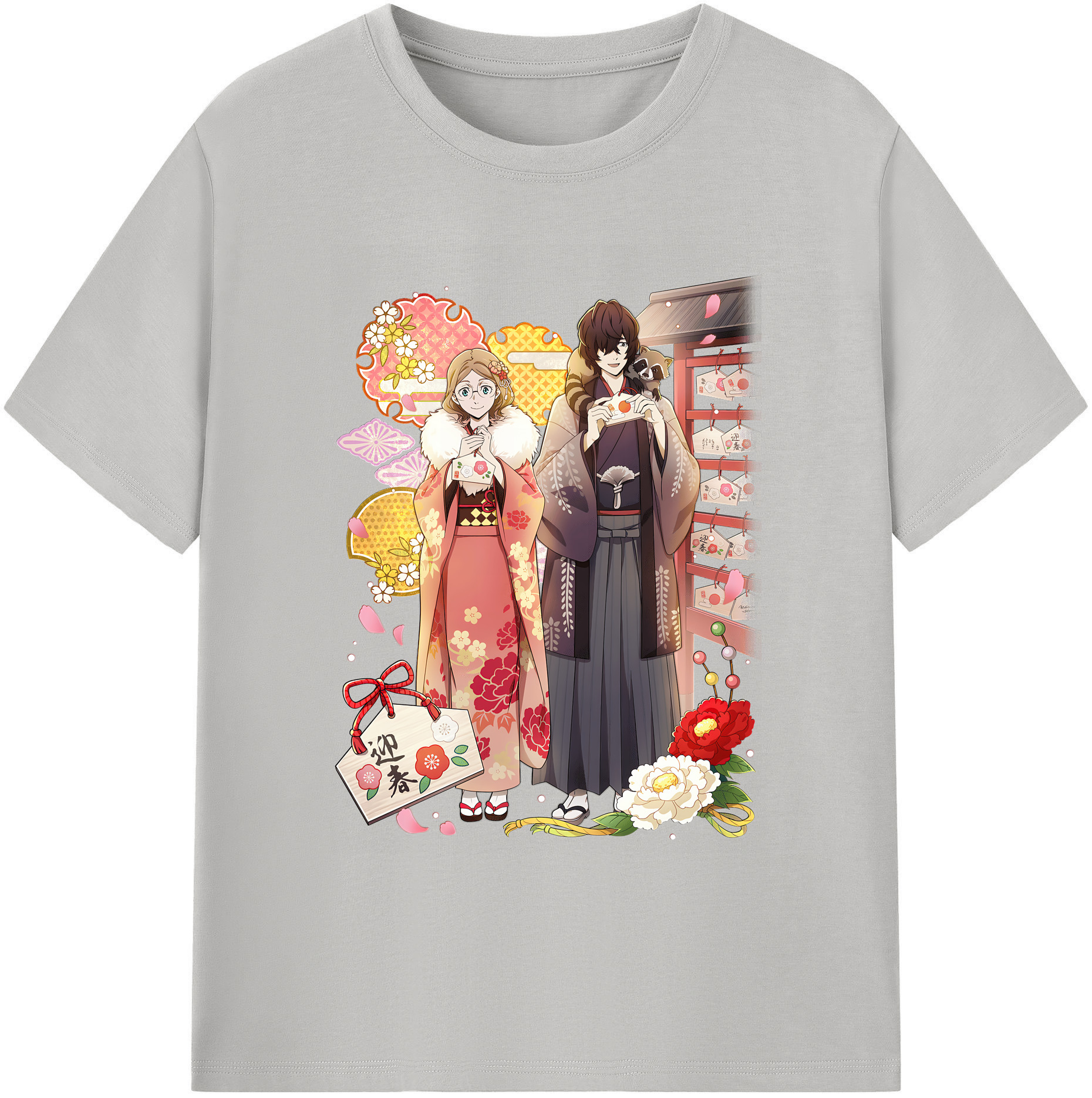 （画像用） 文豪ストレイドッグス Bungo Stray Dogs 綿100％ メンズ半袖Tシャツ｜肌触りやわらか＆通気性