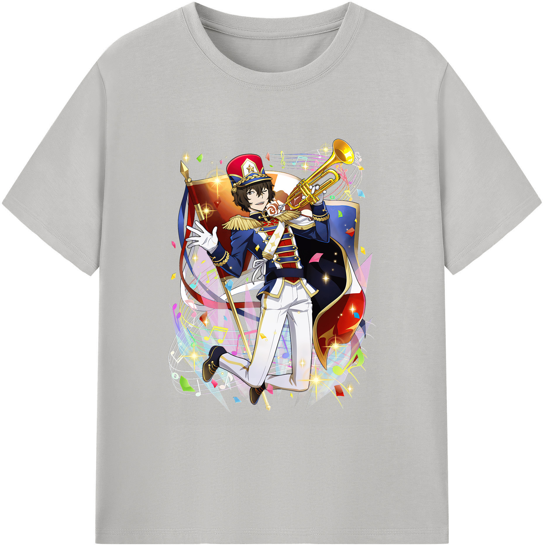 （画像用） 文豪ストレイドッグス Bungo Stray Dogs 綿100％ メンズ半袖Tシャツ｜肌触りやわらか＆通気性