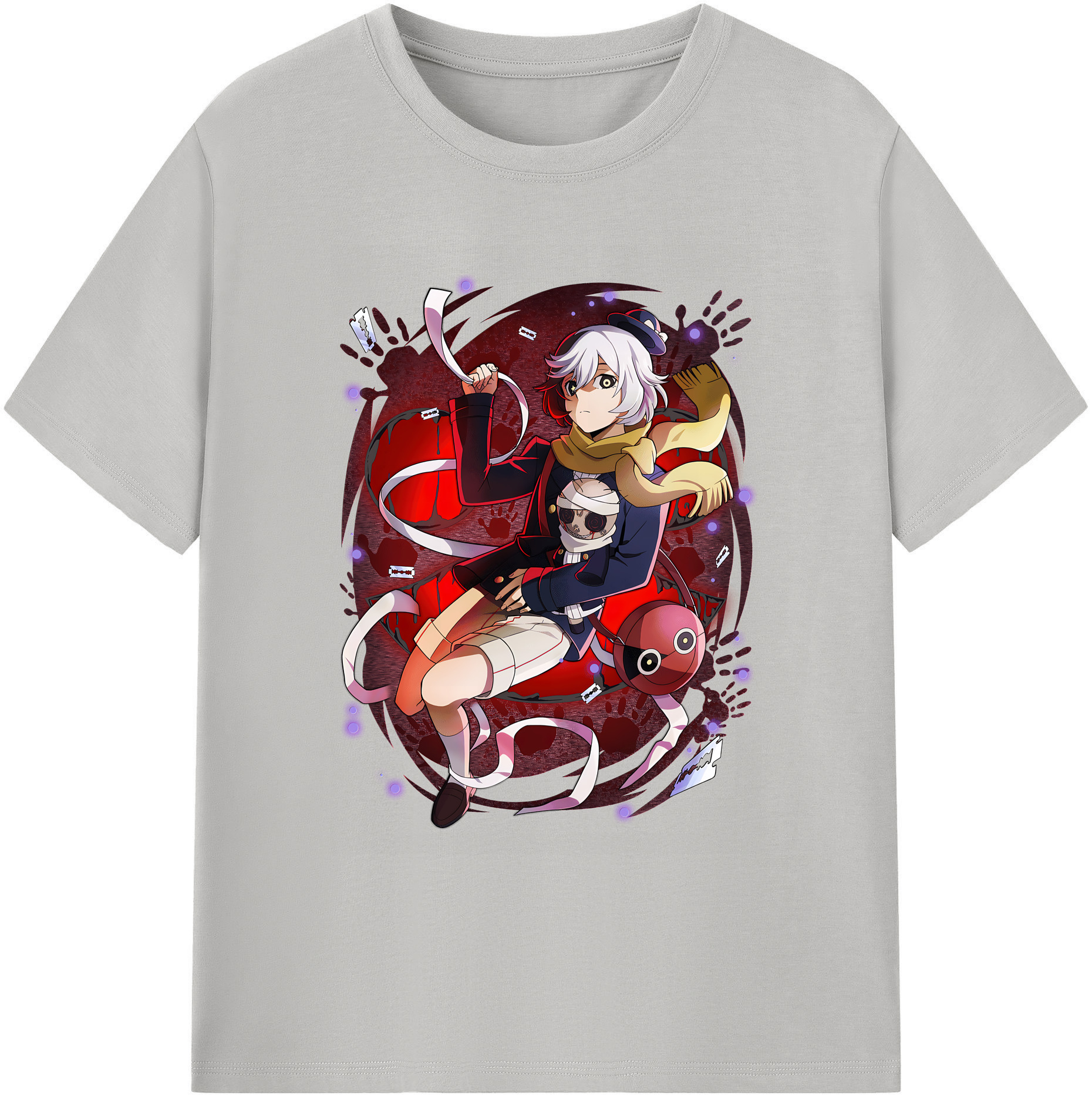 （画像用） 文豪ストレイドッグス Bungo Stray Dogs 綿100％ メンズ半袖Tシャツ｜肌触りやわらか＆通気性