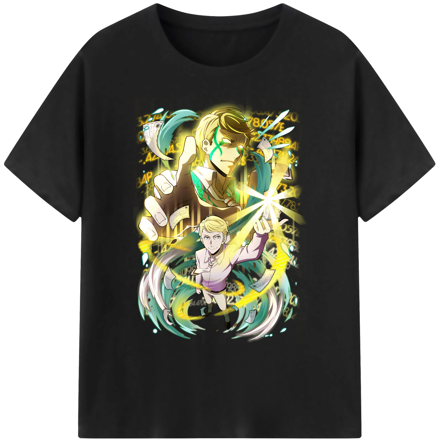（画像用） 文豪ストレイドッグス Bungo Stray Dogs 綿100％ メンズ半袖Tシャツ｜肌触りやわらか＆通気性
