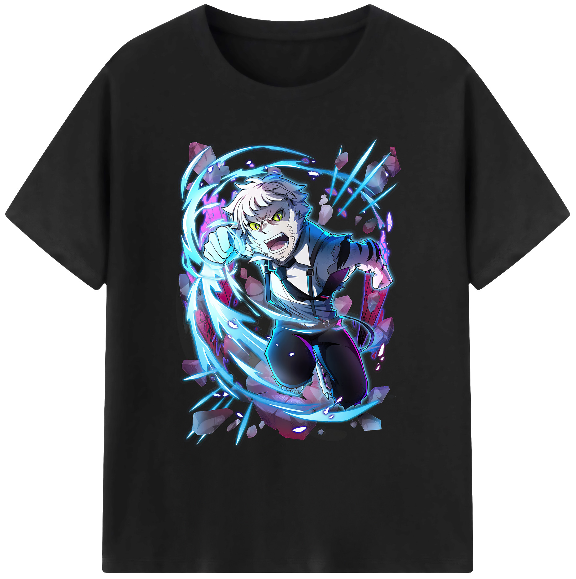 （画像用） 文豪ストレイドッグス Bungo Stray Dogs 綿100％ メンズ半袖Tシャツ｜肌触りやわらか＆通気性