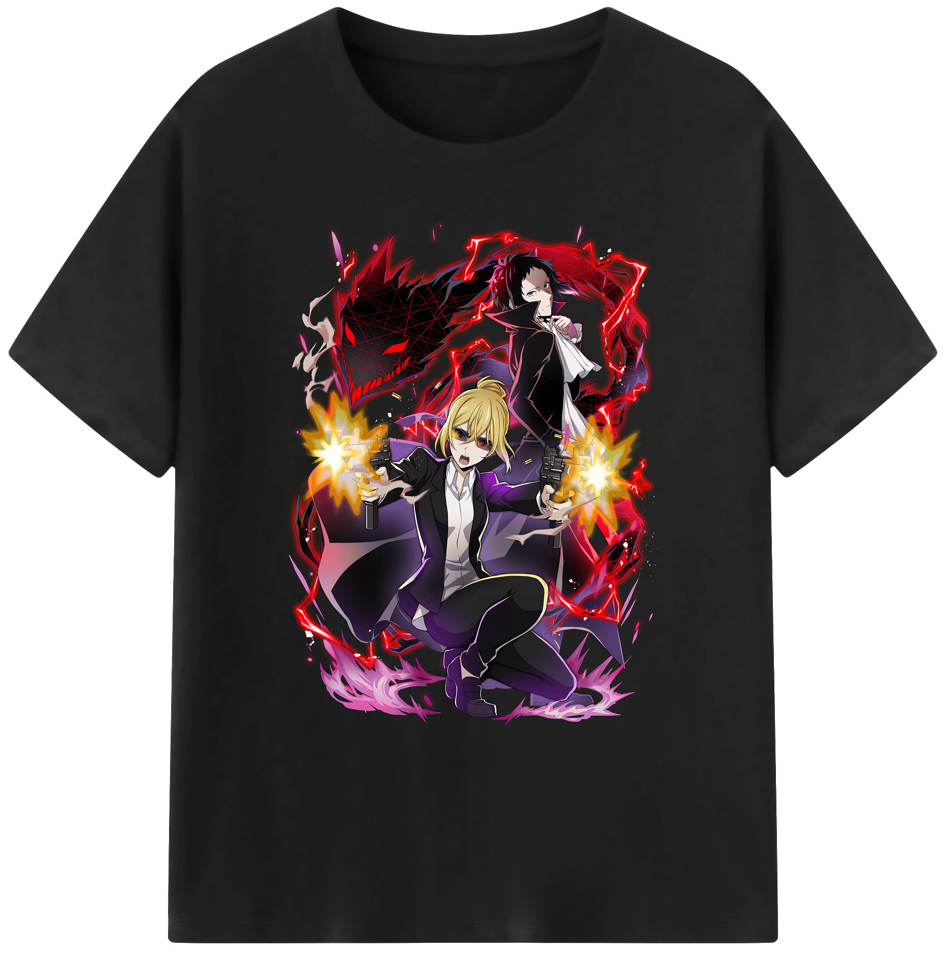 （画像用） 文豪ストレイドッグス Bungo Stray Dogs 綿100％ メンズ半袖Tシャツ｜肌触りやわらか＆通気性