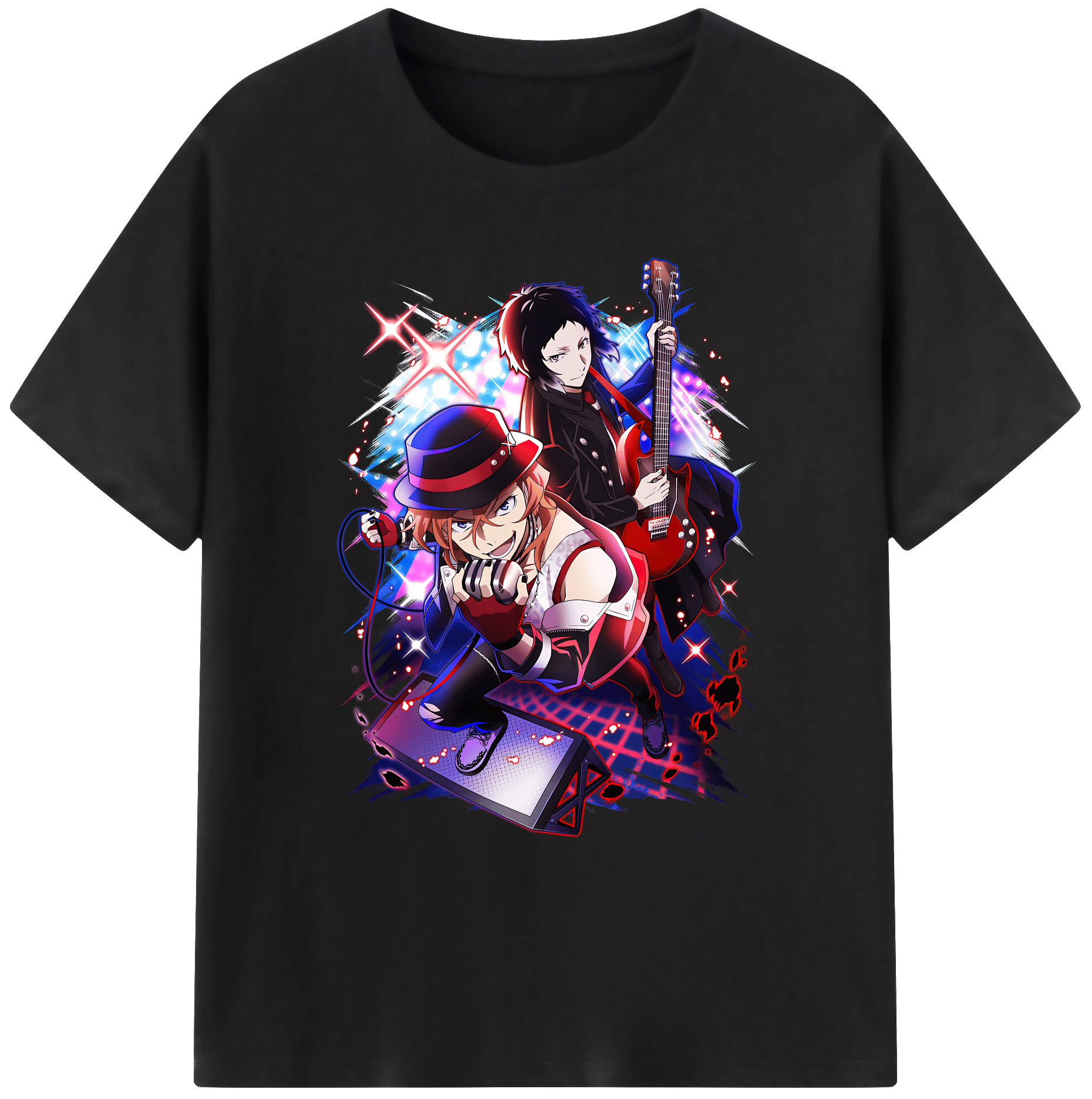 （画像用） 文豪ストレイドッグス Bungo Stray Dogs 綿100％ メンズ半袖Tシャツ｜肌触りやわらか＆通気性