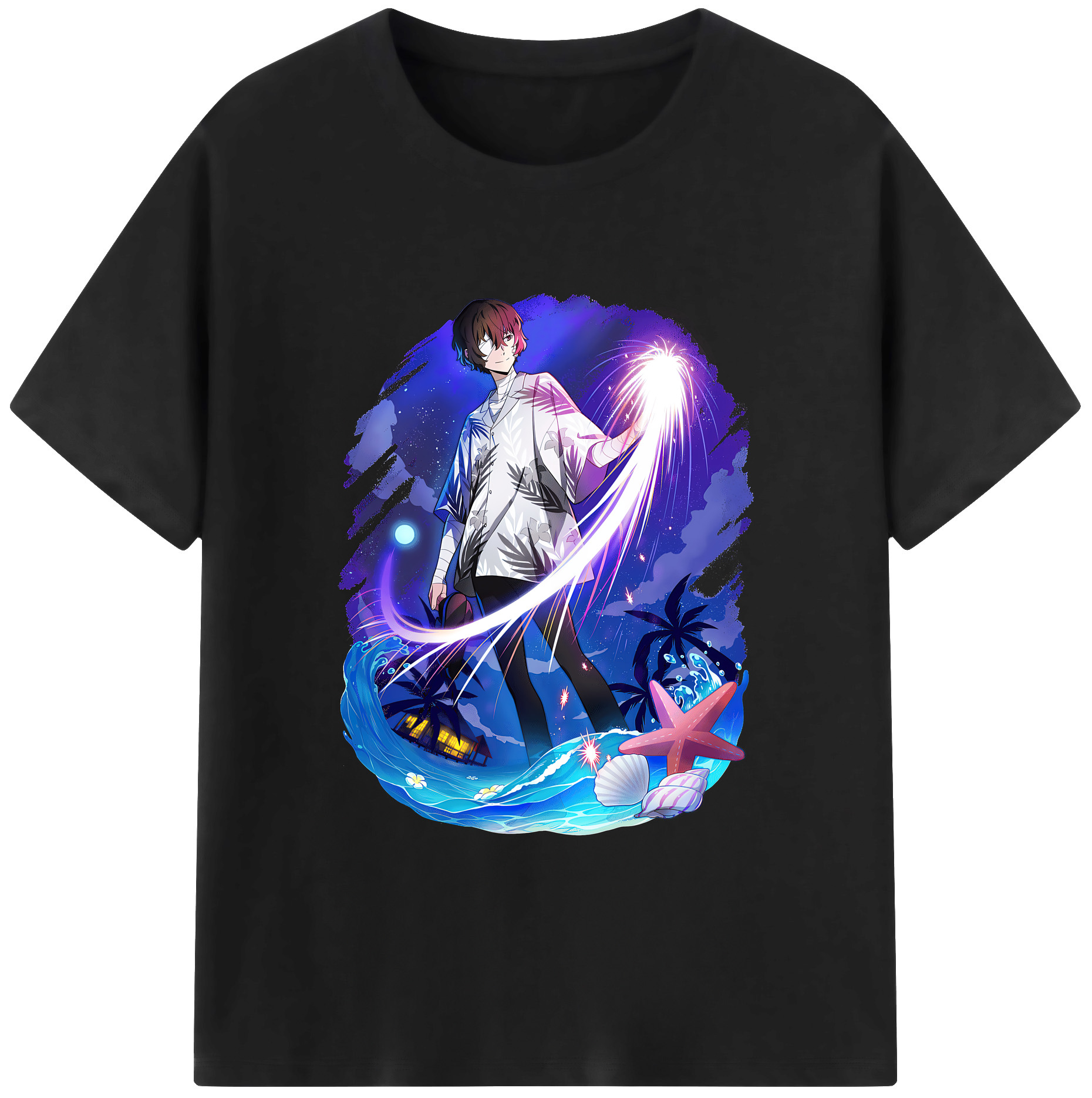 （画像用） 文豪ストレイドッグス Bungo Stray Dogs 綿100％ メンズ半袖Tシャツ｜肌触りやわらか＆通気性
