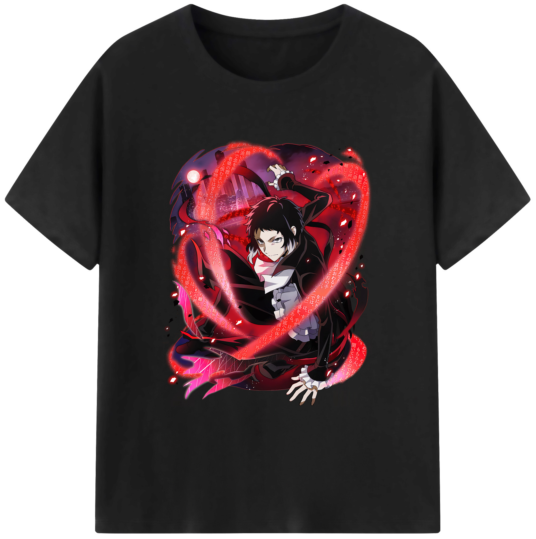 （画像用） 文豪ストレイドッグス Bungo Stray Dogs 綿100％ メンズ半袖Tシャツ｜肌触りやわらか＆通気性
