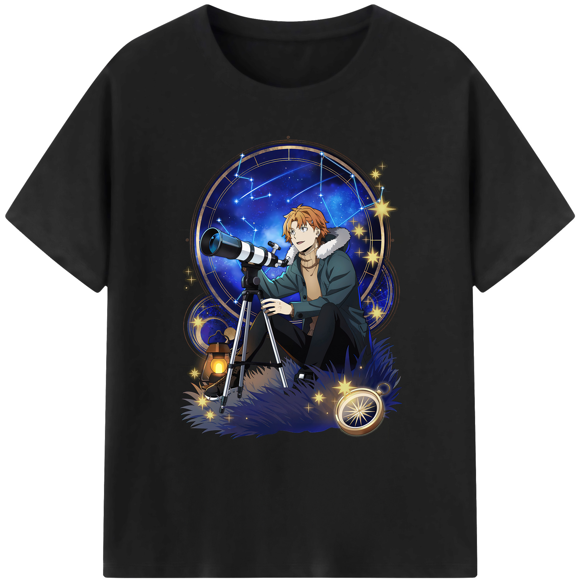 （画像用） 文豪ストレイドッグス Bungo Stray Dogs 綿100％ メンズ半袖Tシャツ｜肌触りやわらか＆通気性