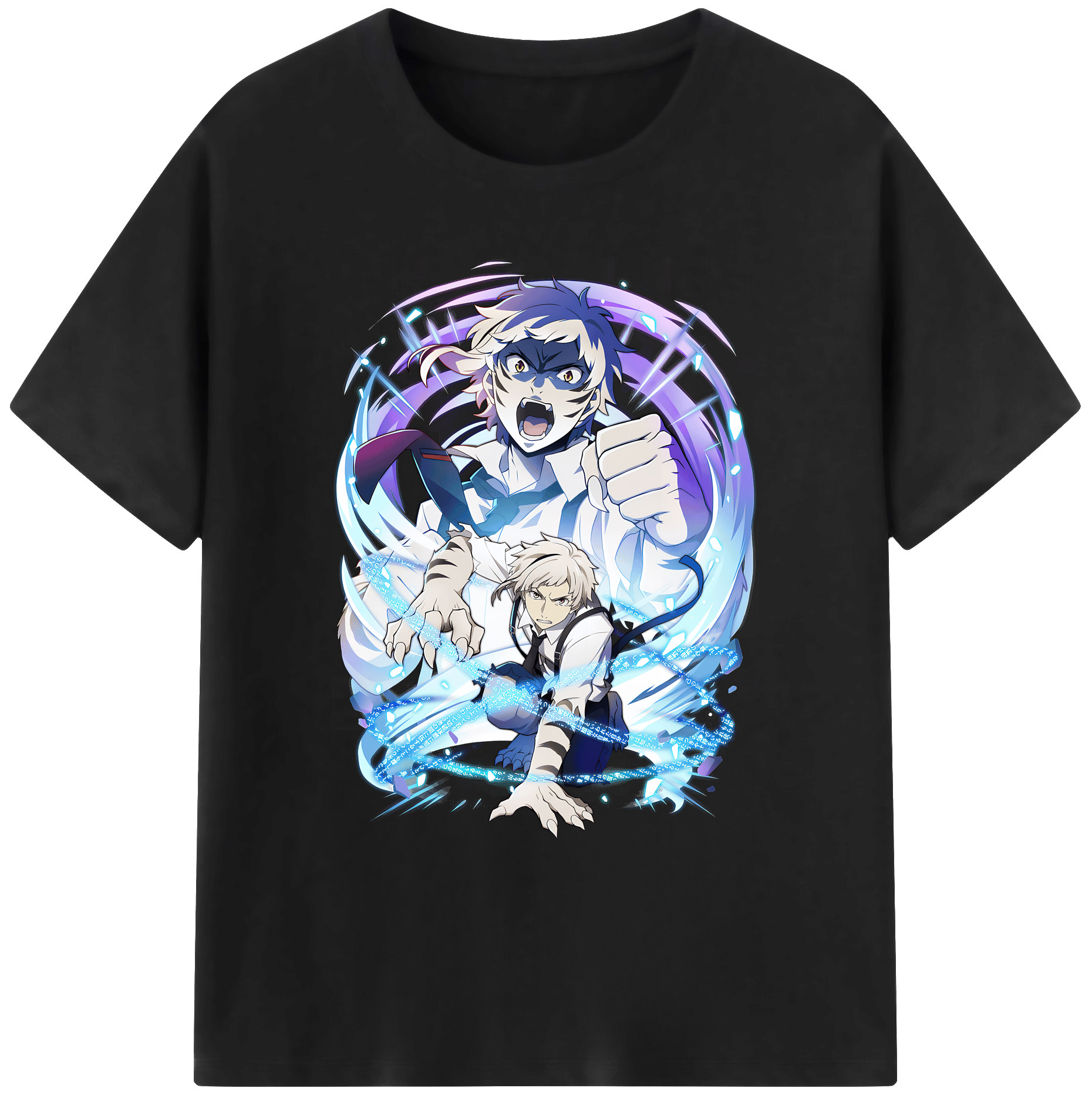 （画像用） 文豪ストレイドッグス Bungo Stray Dogs 綿100％ メンズ半袖Tシャツ｜肌触りやわらか＆通気性