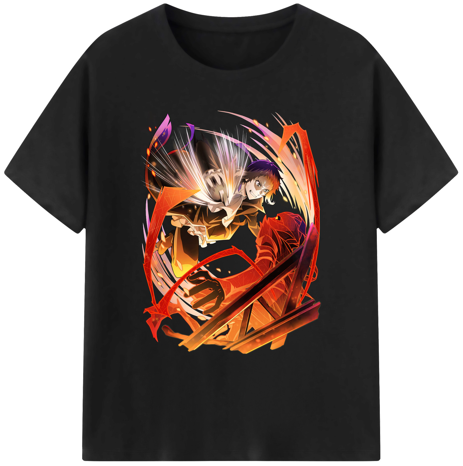 （画像用） 文豪ストレイドッグス Bungo Stray Dogs 綿100％ メンズ半袖Tシャツ｜肌触りやわらか＆通気性