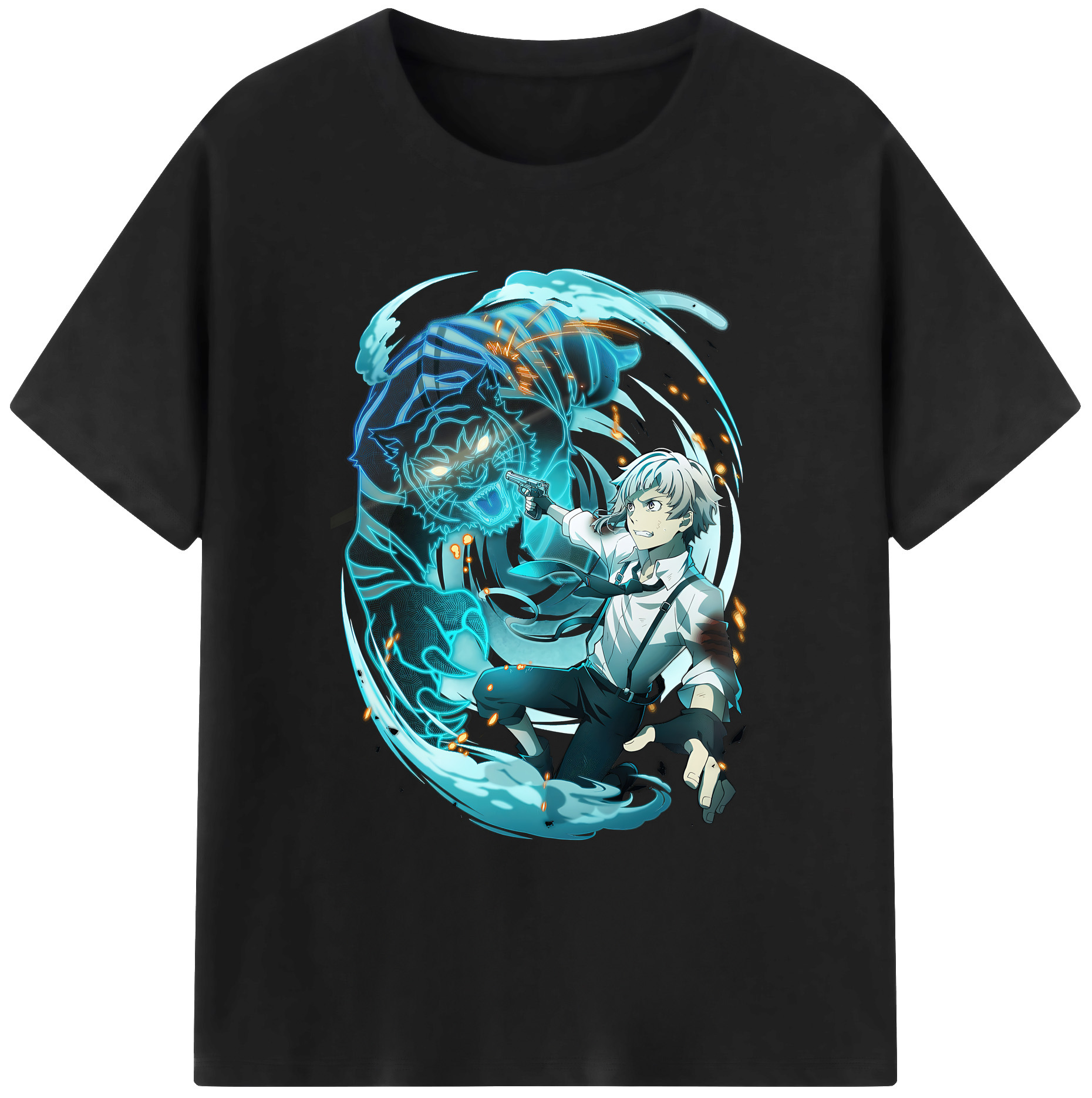 （画像用） 文豪ストレイドッグス Bungo Stray Dogs 綿100％ メンズ半袖Tシャツ｜肌触りやわらか＆通気性