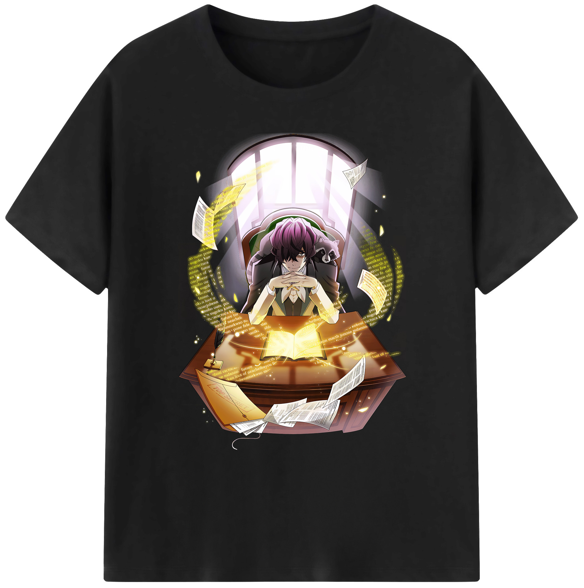 （画像用） 文豪ストレイドッグス Bungo Stray Dogs 綿100％ メンズ半袖Tシャツ｜肌触りやわらか＆通気性