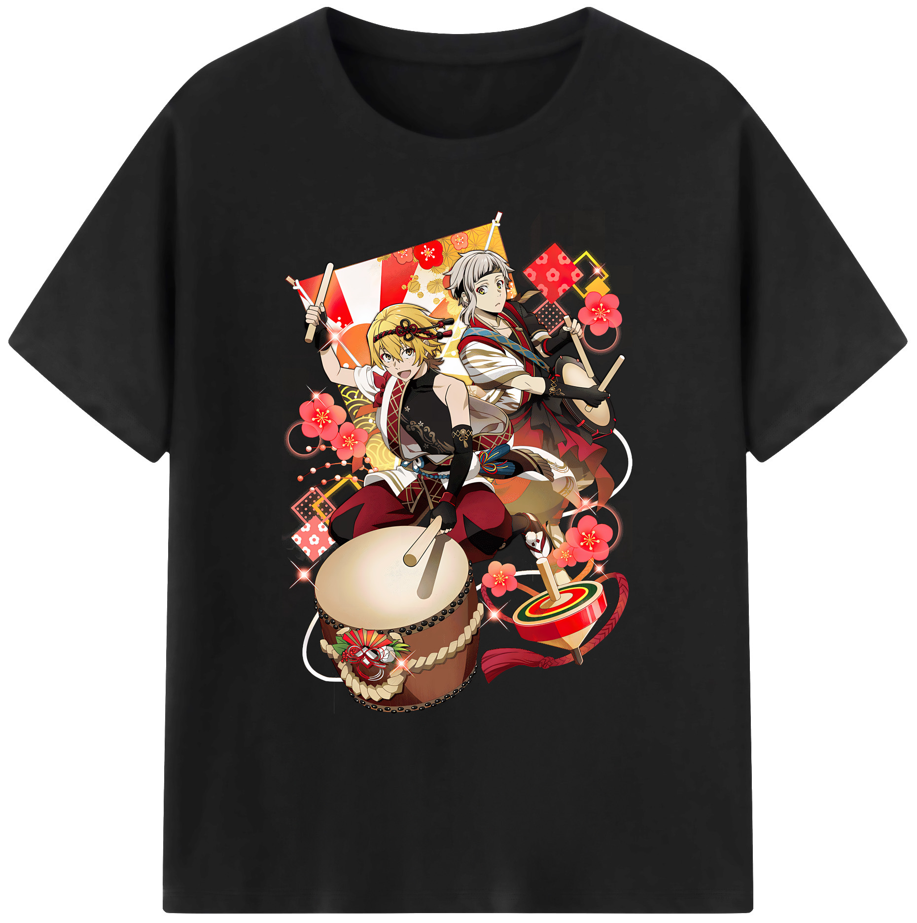 （画像用） 文豪ストレイドッグス Bungo Stray Dogs 綿100％ メンズ半袖Tシャツ｜肌触りやわらか＆通気性
