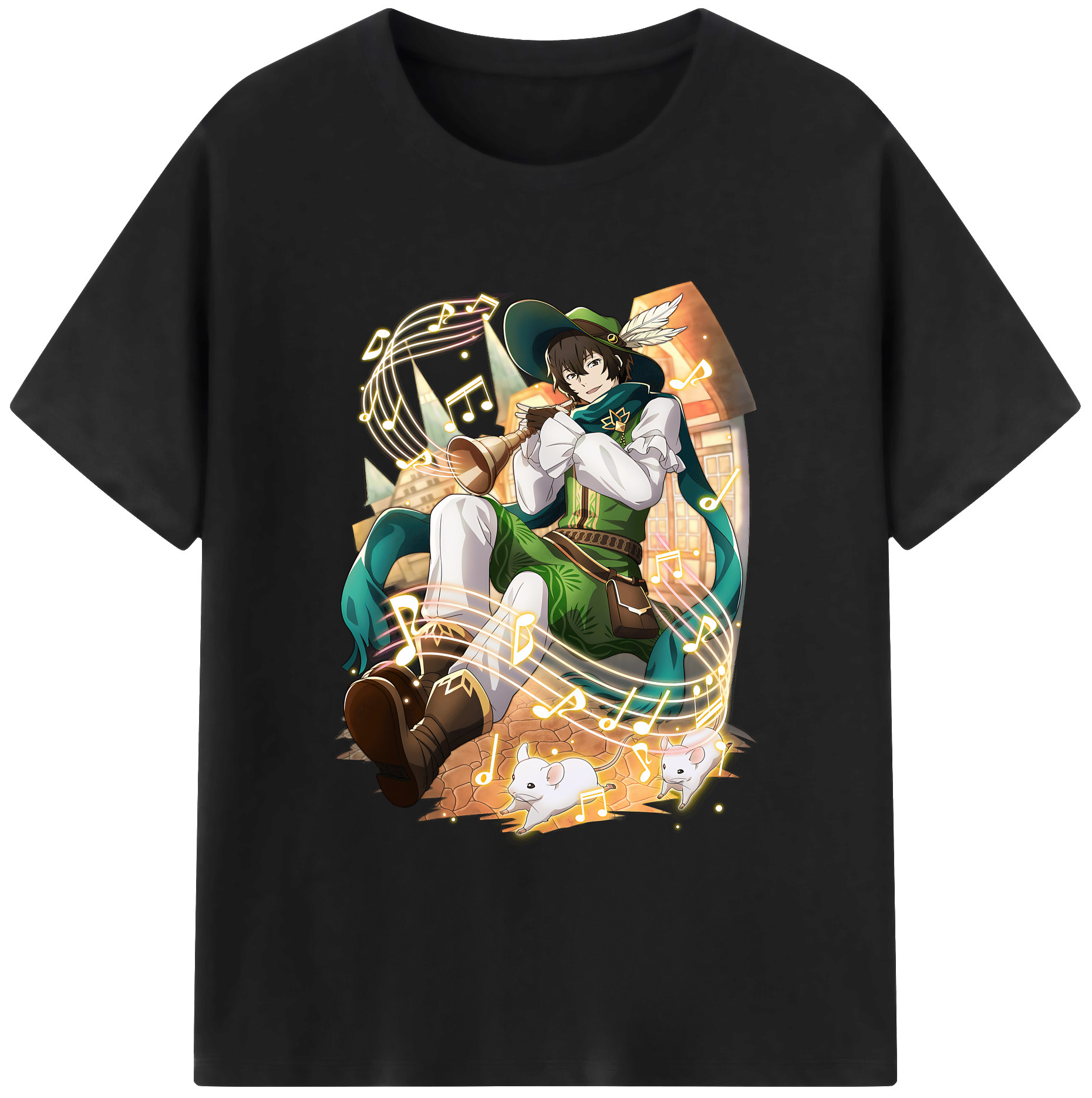 （画像用） 文豪ストレイドッグス Bungo Stray Dogs 綿100％ メンズ半袖Tシャツ｜肌触りやわらか＆通気性