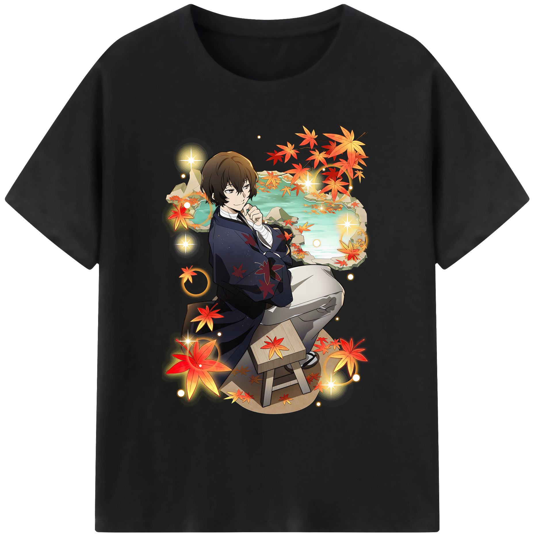 （画像用） 文豪ストレイドッグス Bungo Stray Dogs 綿100％ メンズ半袖Tシャツ｜肌触りやわらか＆通気性
