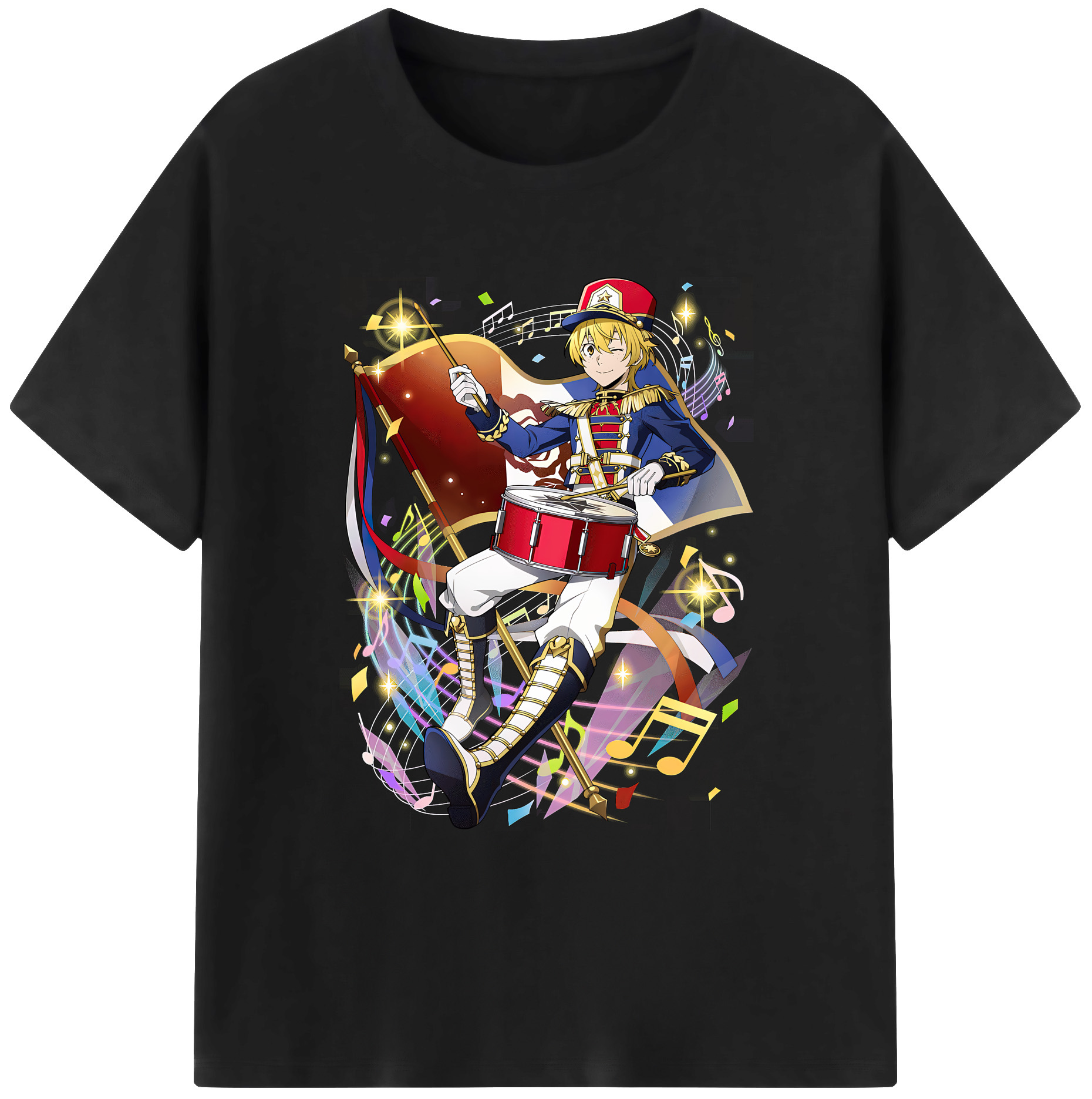 （画像用） 文豪ストレイドッグス Bungo Stray Dogs 綿100％ メンズ半袖Tシャツ｜肌触りやわらか＆通気性