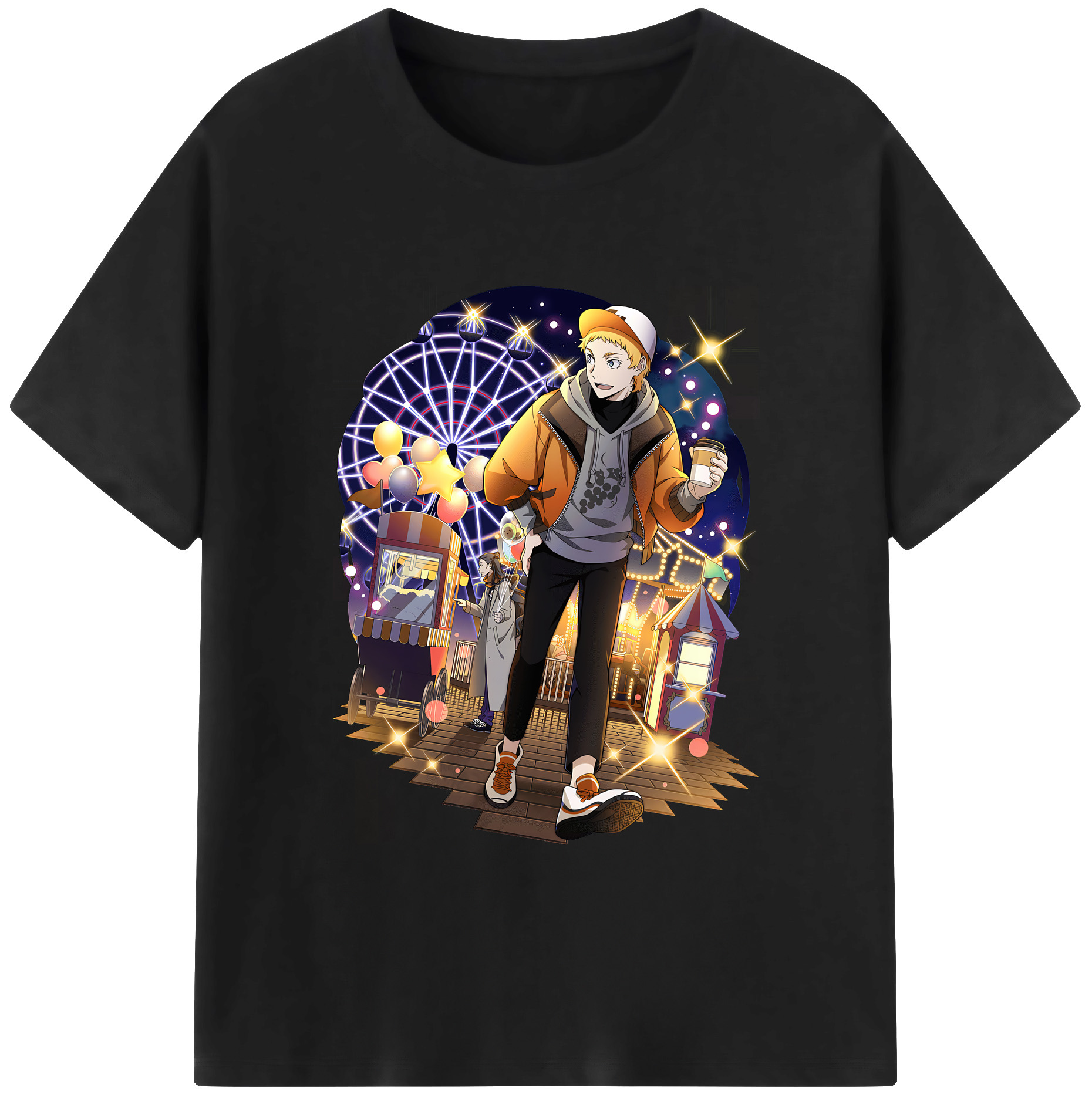 （画像用） 文豪ストレイドッグス Bungo Stray Dogs 綿100％ メンズ半袖Tシャツ｜肌触りやわらか＆通気性