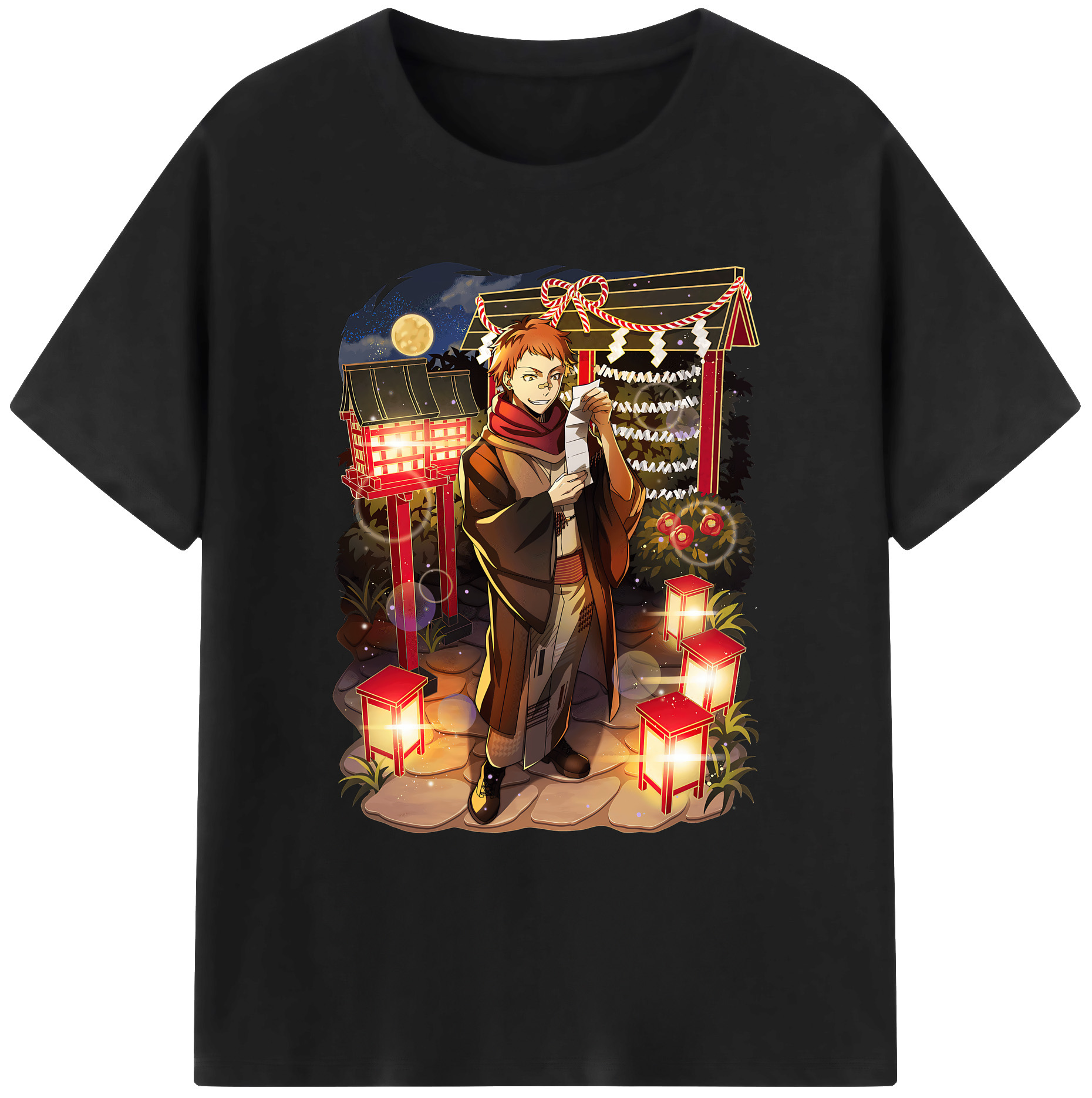 （画像用） 文豪ストレイドッグス Bungo Stray Dogs 綿100％ メンズ半袖Tシャツ｜肌触りやわらか＆通気性