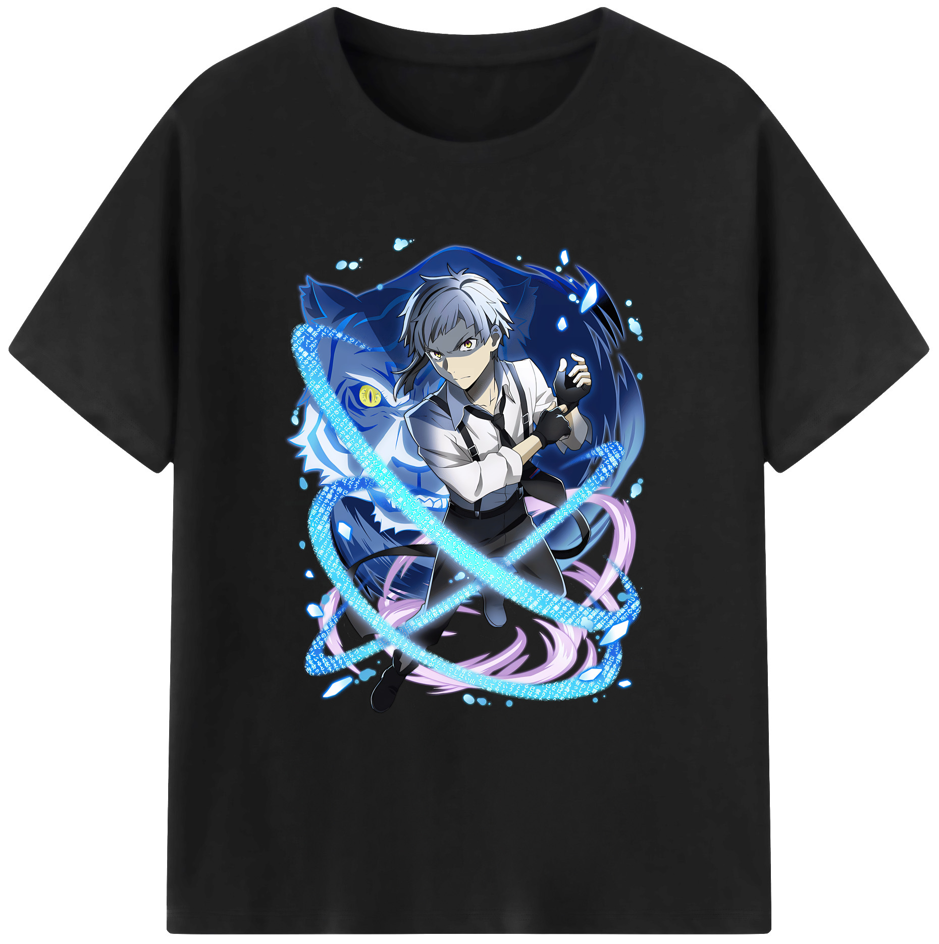 （画像用） 文豪ストレイドッグス Bungo Stray Dogs 綿100％ メンズ半袖Tシャツ｜肌触りやわらか＆通気性