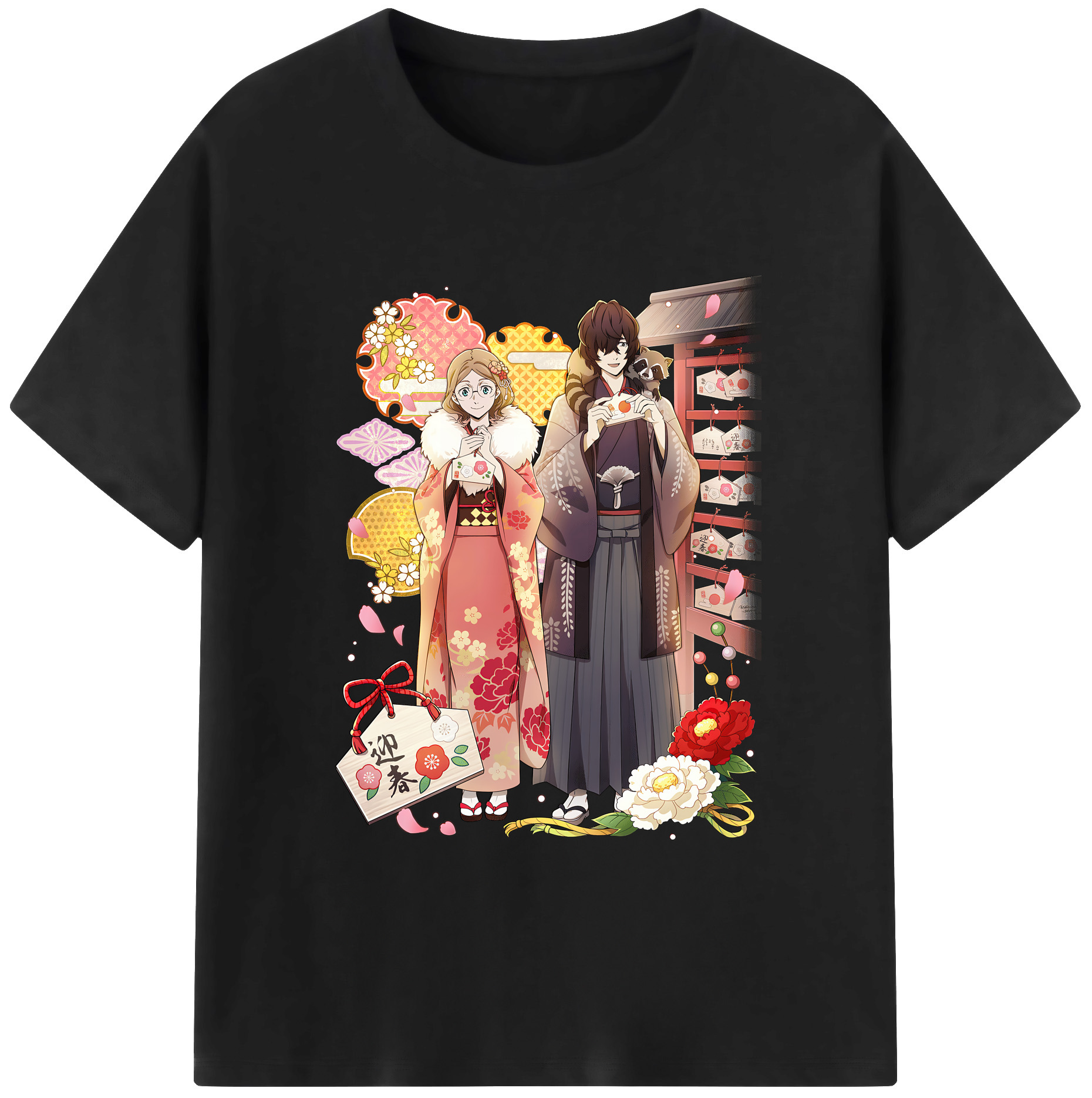 （画像用） 文豪ストレイドッグス Bungo Stray Dogs 綿100％ メンズ半袖Tシャツ｜肌触りやわらか＆通気性