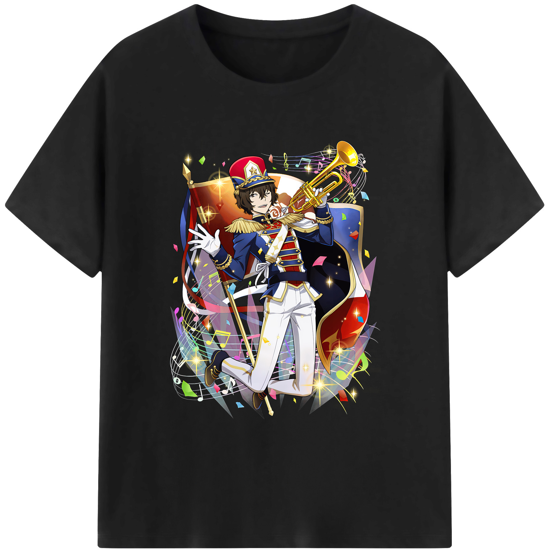 （画像用） 文豪ストレイドッグス Bungo Stray Dogs 綿100％ メンズ半袖Tシャツ｜肌触りやわらか＆通気性