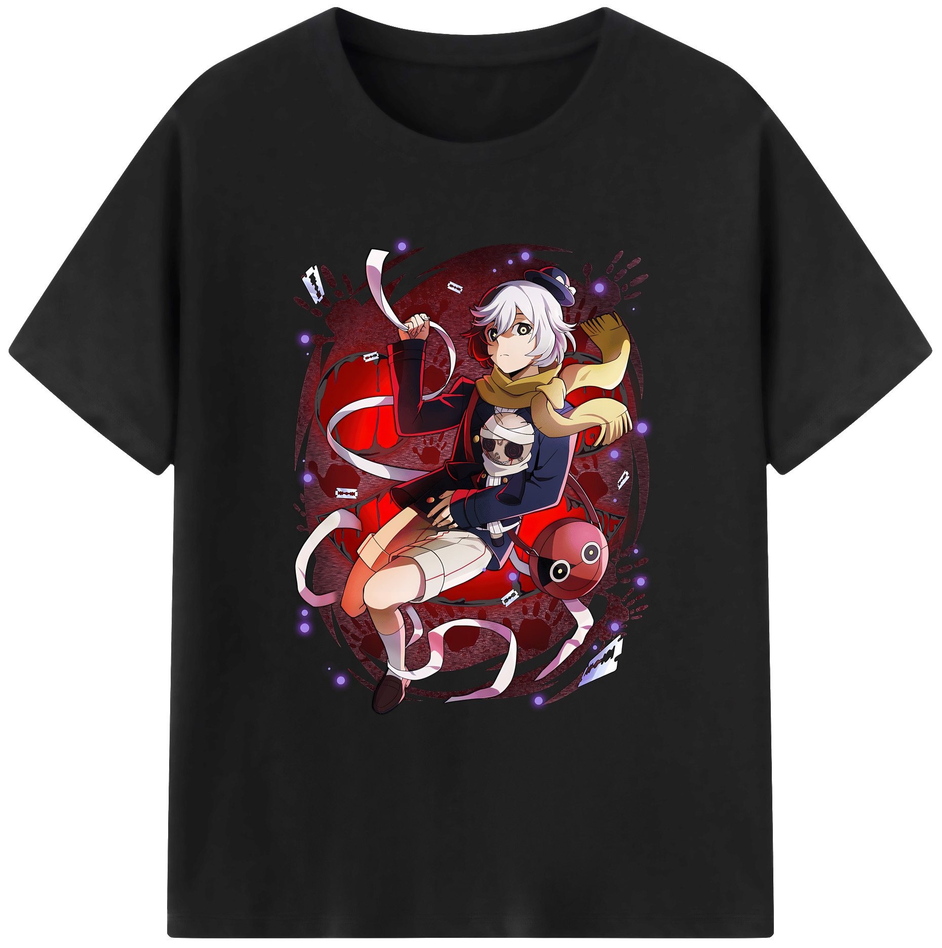（画像用） 文豪ストレイドッグス Bungo Stray Dogs 綿100％ メンズ半袖Tシャツ｜肌触りやわらか＆通気性