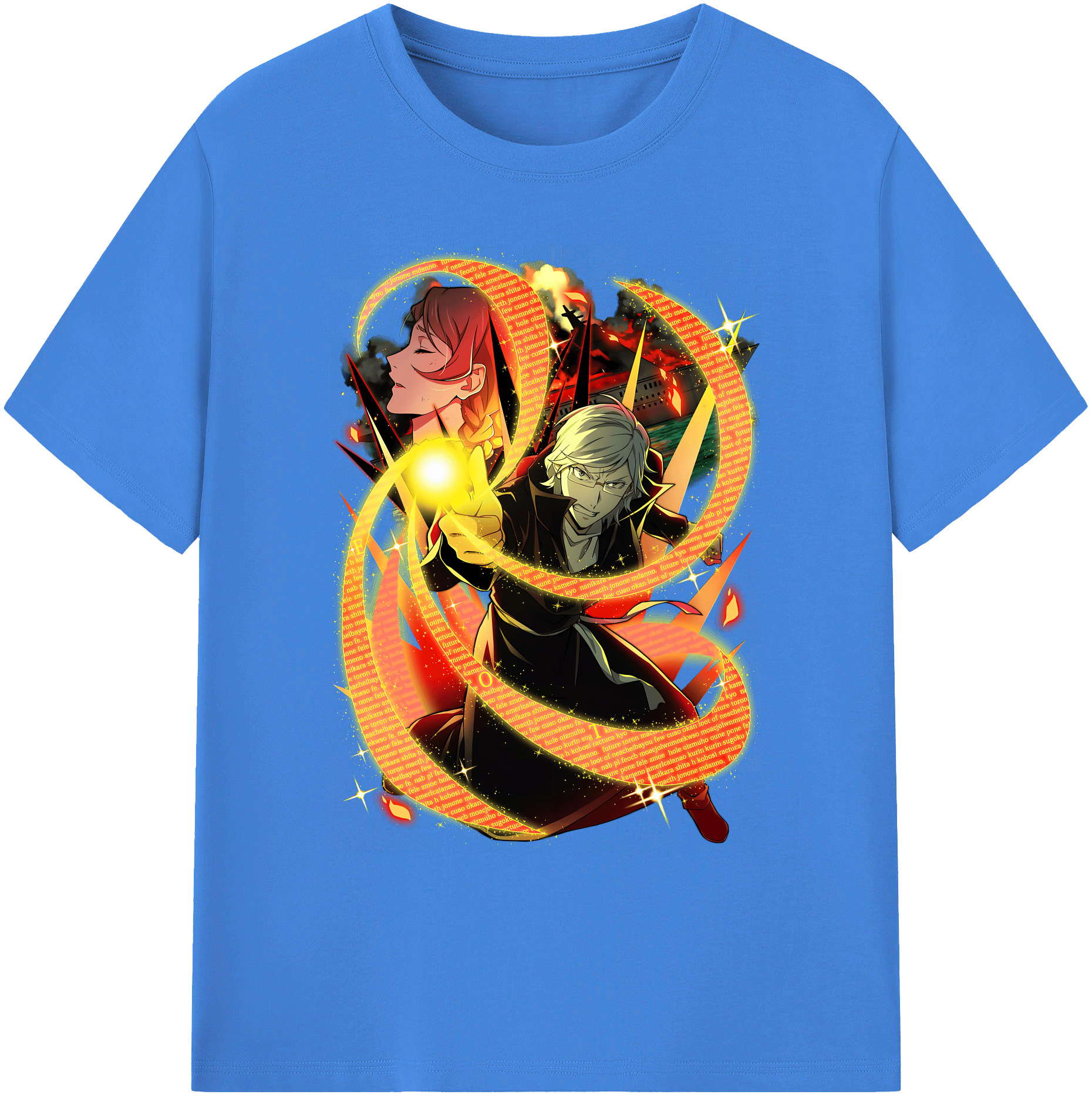 （画像用） 文豪ストレイドッグス Bungo Stray Dogs 綿100％ メンズ半袖Tシャツ｜肌触りやわらか＆通気性