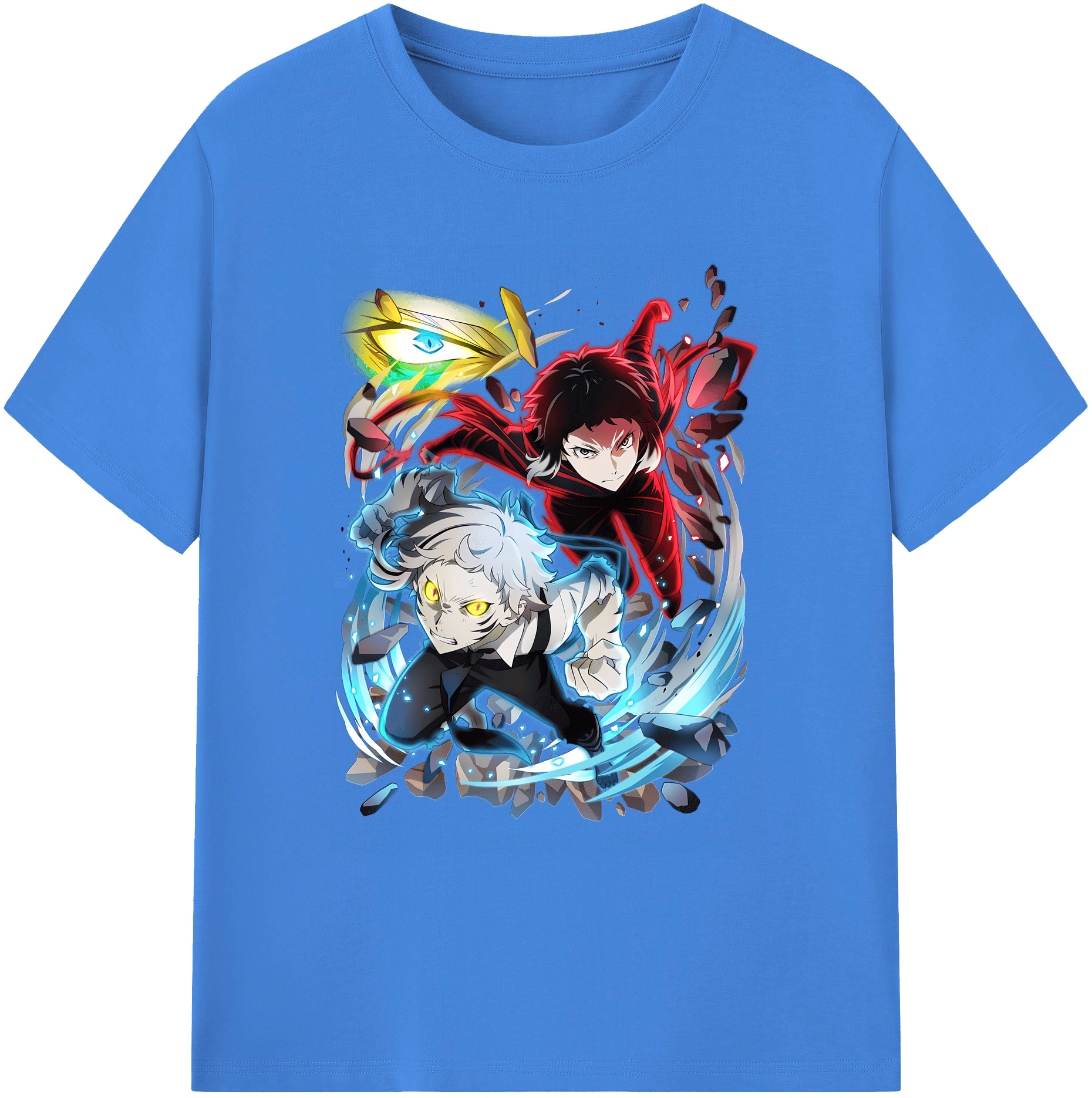 （画像用） 文豪ストレイドッグス Bungo Stray Dogs 綿100％ メンズ半袖Tシャツ｜肌触りやわらか＆通気性