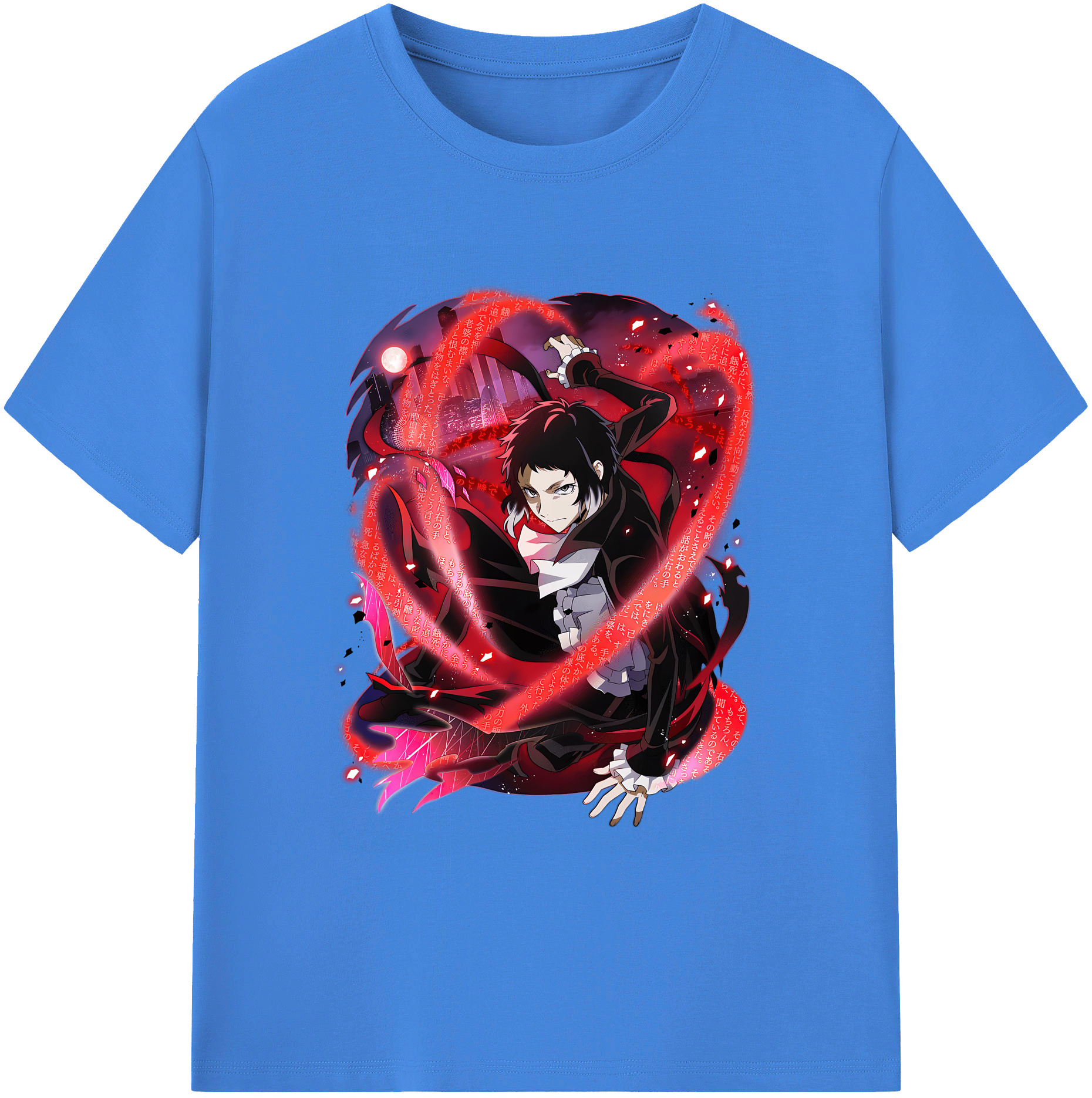 （画像用） 文豪ストレイドッグス Bungo Stray Dogs 綿100％ メンズ半袖Tシャツ｜肌触りやわらか＆通気性