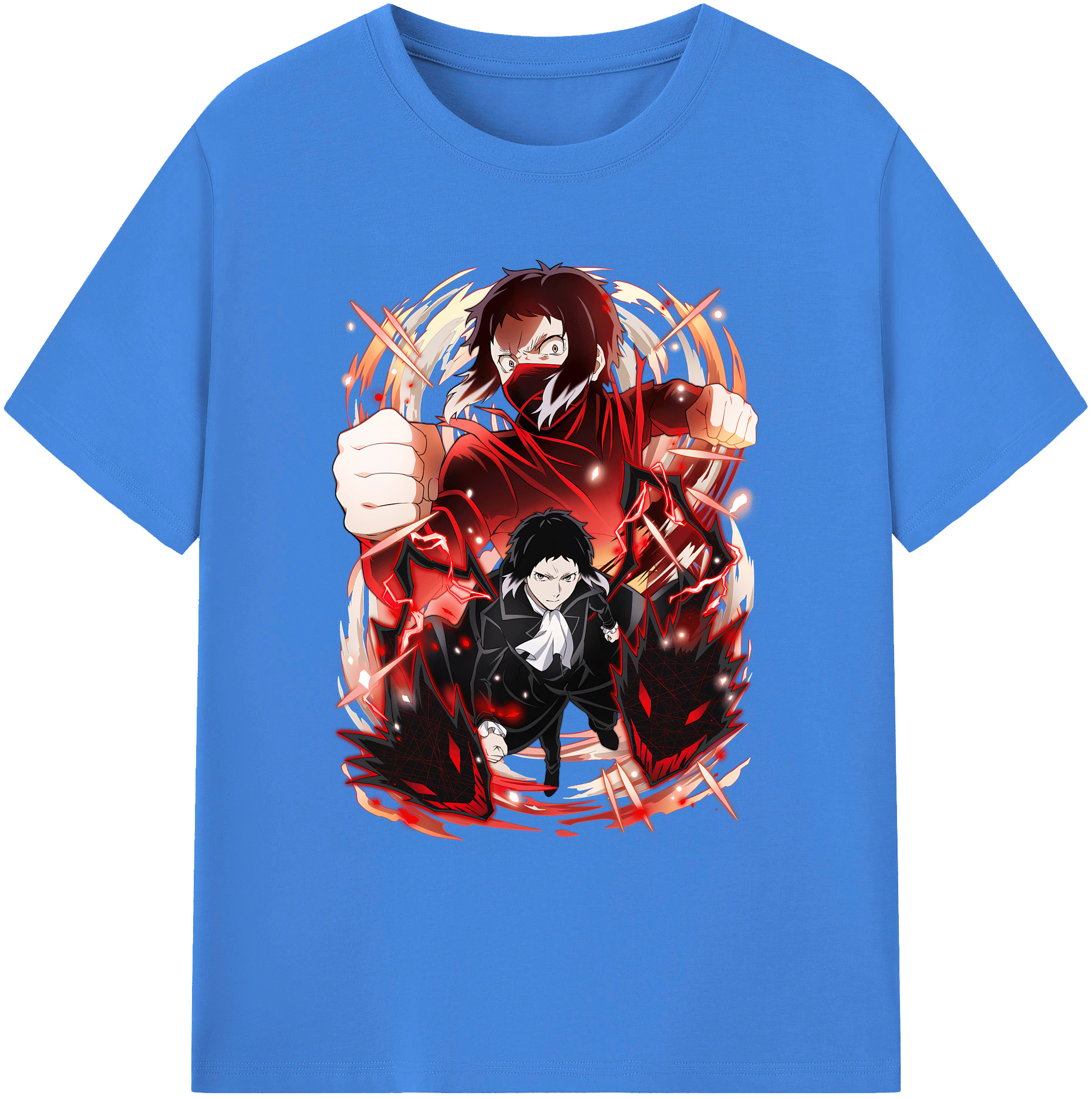 （画像用） 文豪ストレイドッグス Bungo Stray Dogs 綿100％ メンズ半袖Tシャツ｜肌触りやわらか＆通気性