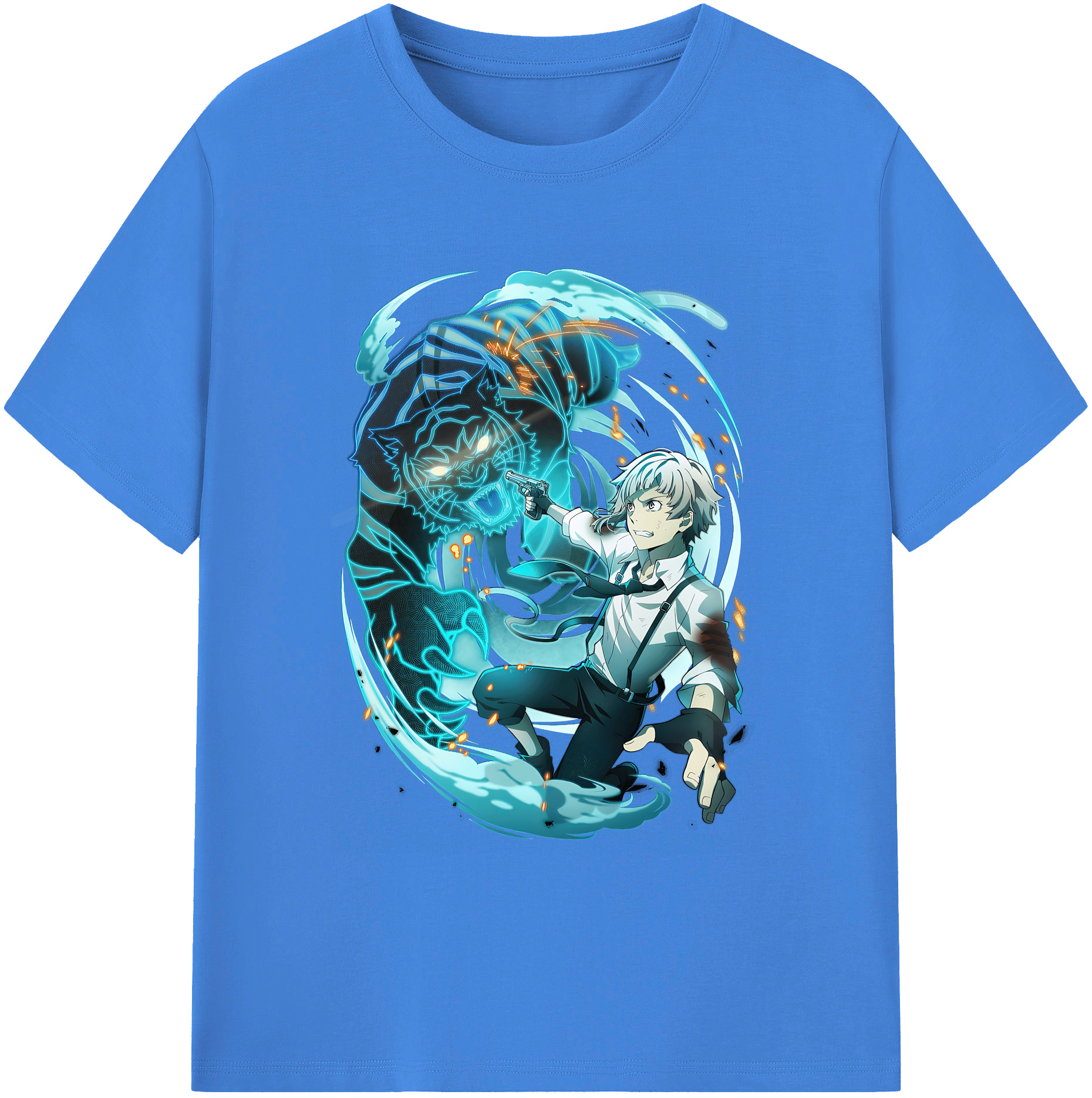 （画像用） 文豪ストレイドッグス Bungo Stray Dogs 綿100％ メンズ半袖Tシャツ｜肌触りやわらか＆通気性