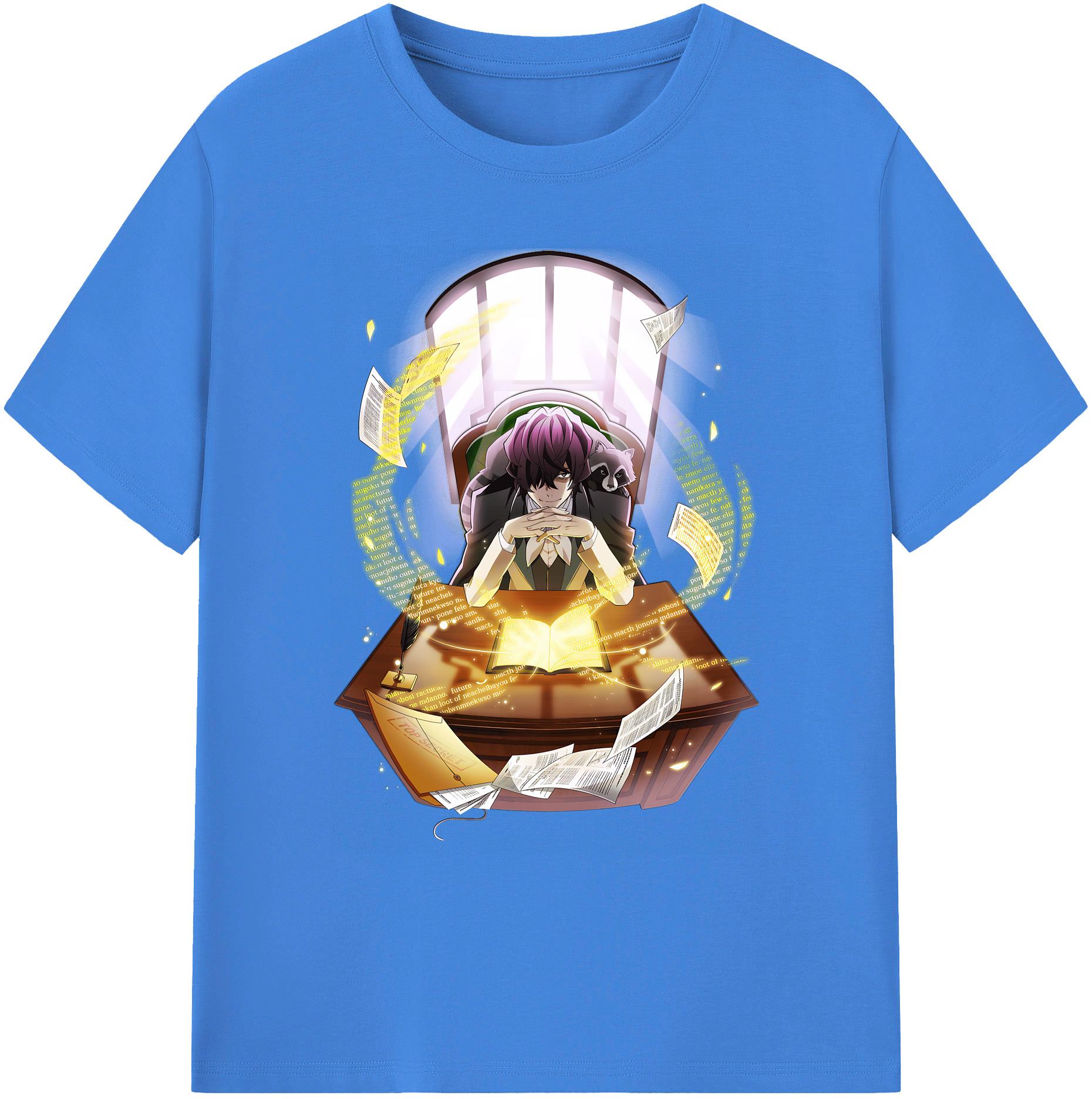 （画像用） 文豪ストレイドッグス Bungo Stray Dogs 綿100％ メンズ半袖Tシャツ｜肌触りやわらか＆通気性