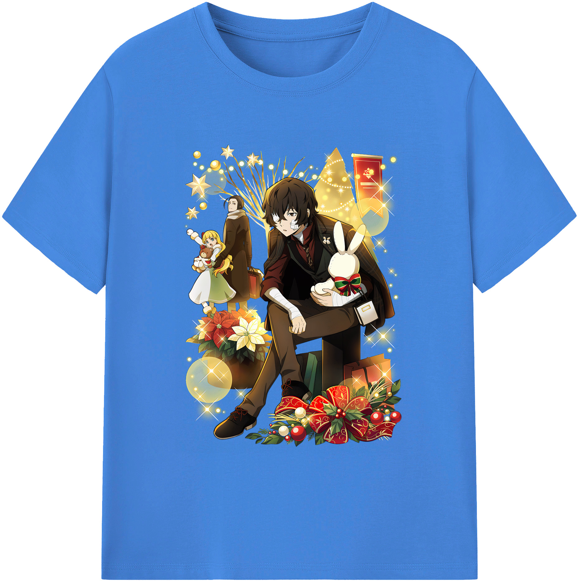 （画像用） 文豪ストレイドッグス Bungo Stray Dogs 綿100％ メンズ半袖Tシャツ｜肌触りやわらか＆通気性